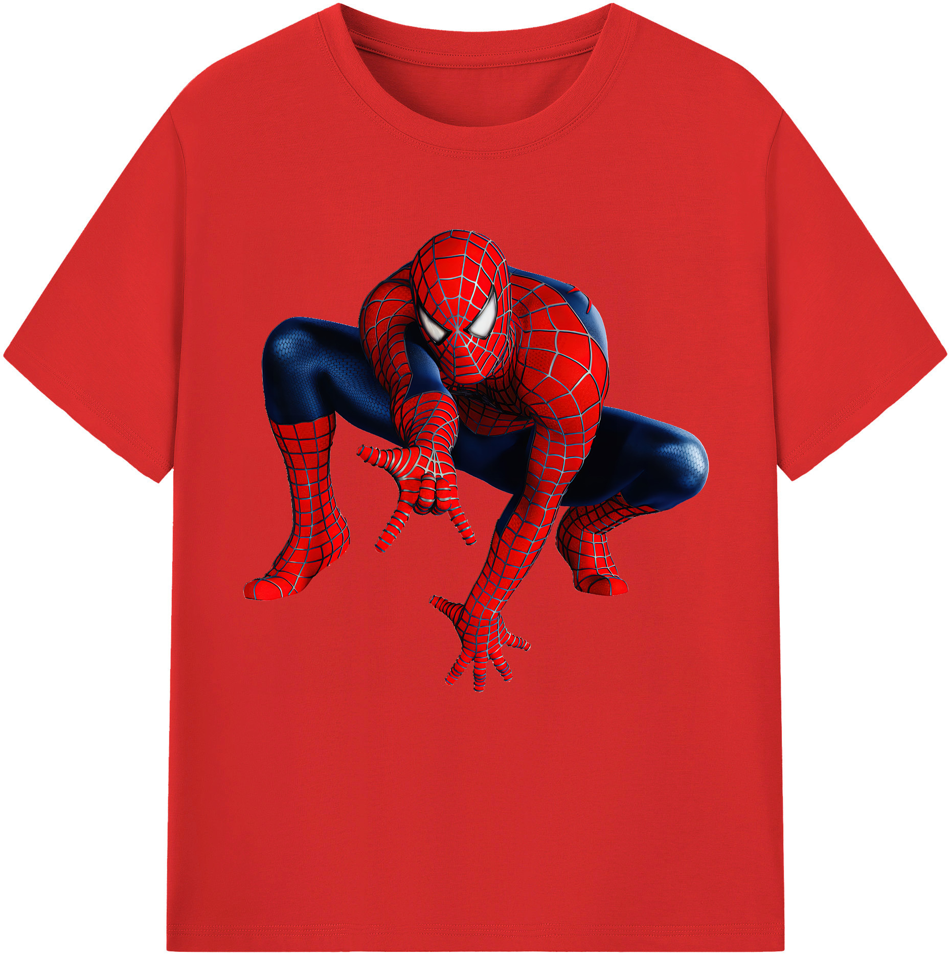（画像用） Spider Man スパイダーマン レディースカジュアルプリントTシャツ（綿100％）