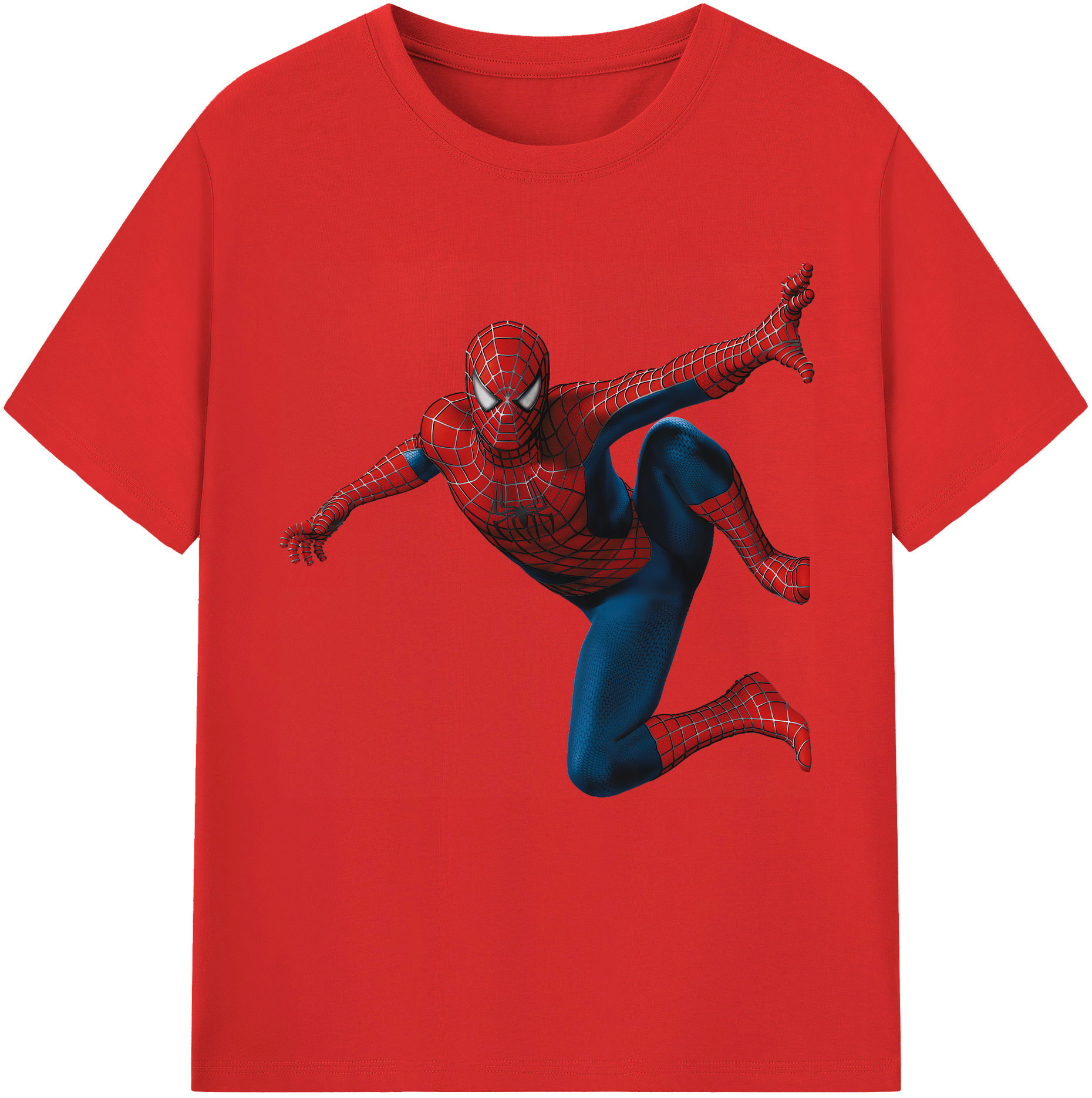 （画像用） Spider Man スパイダーマン レディースカジュアルプリントTシャツ（綿100％）