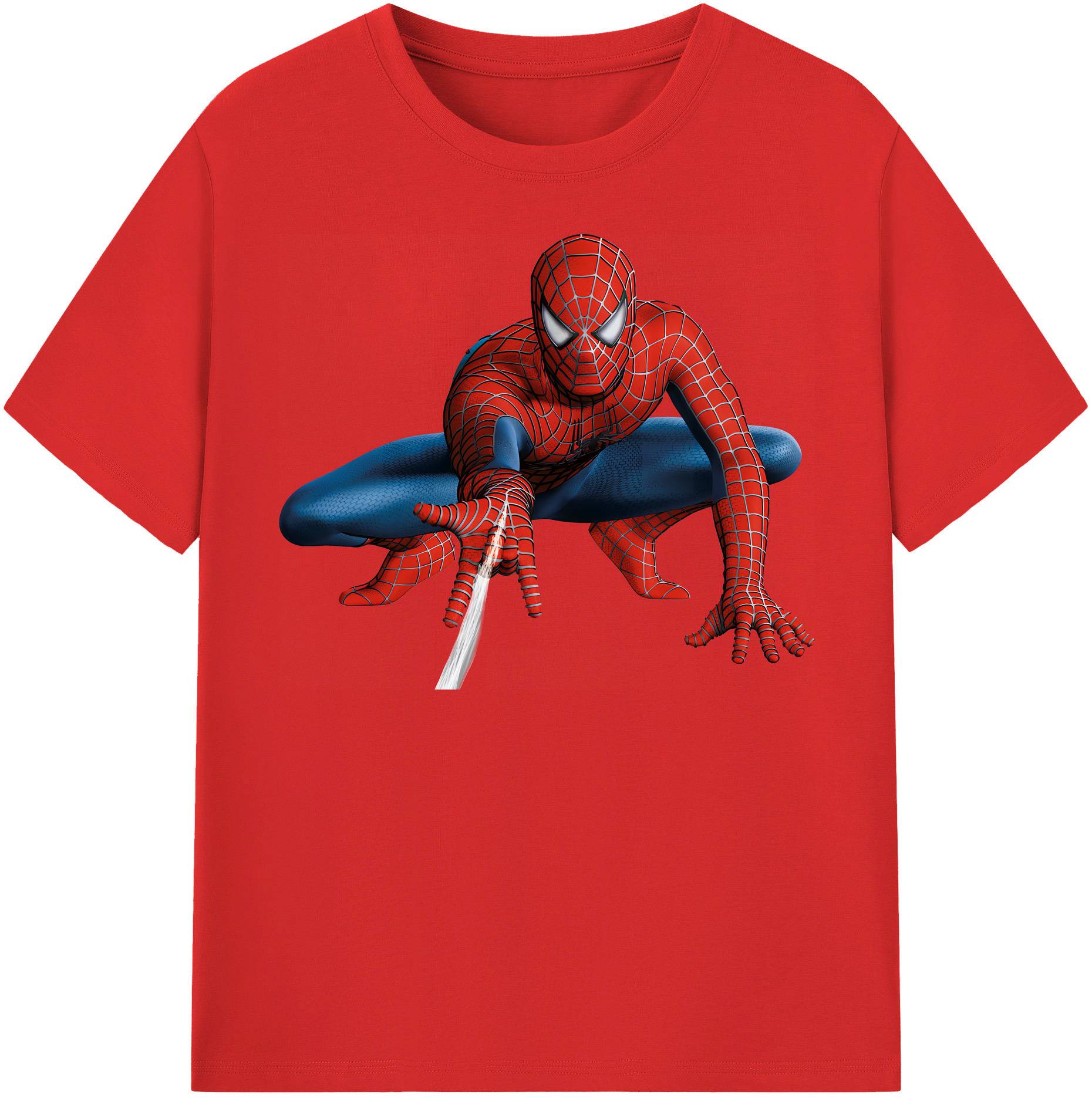 （画像用） Spider Man スパイダーマン レディースカジュアルプリントTシャツ（綿100％）