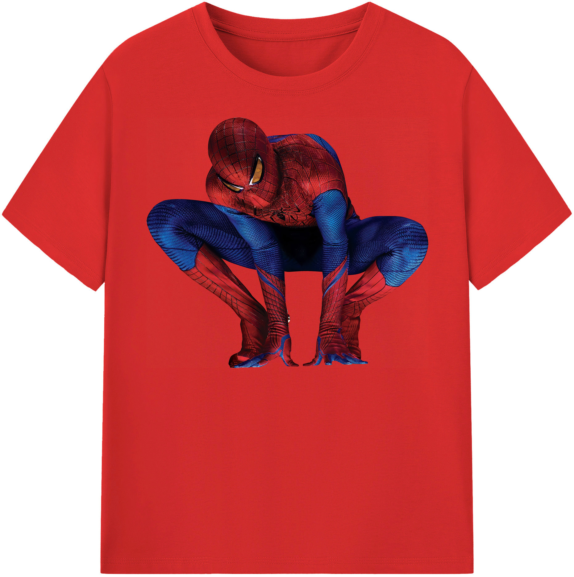 （画像用） Spider Man スパイダーマン レディースカジュアルプリントTシャツ（綿100％）