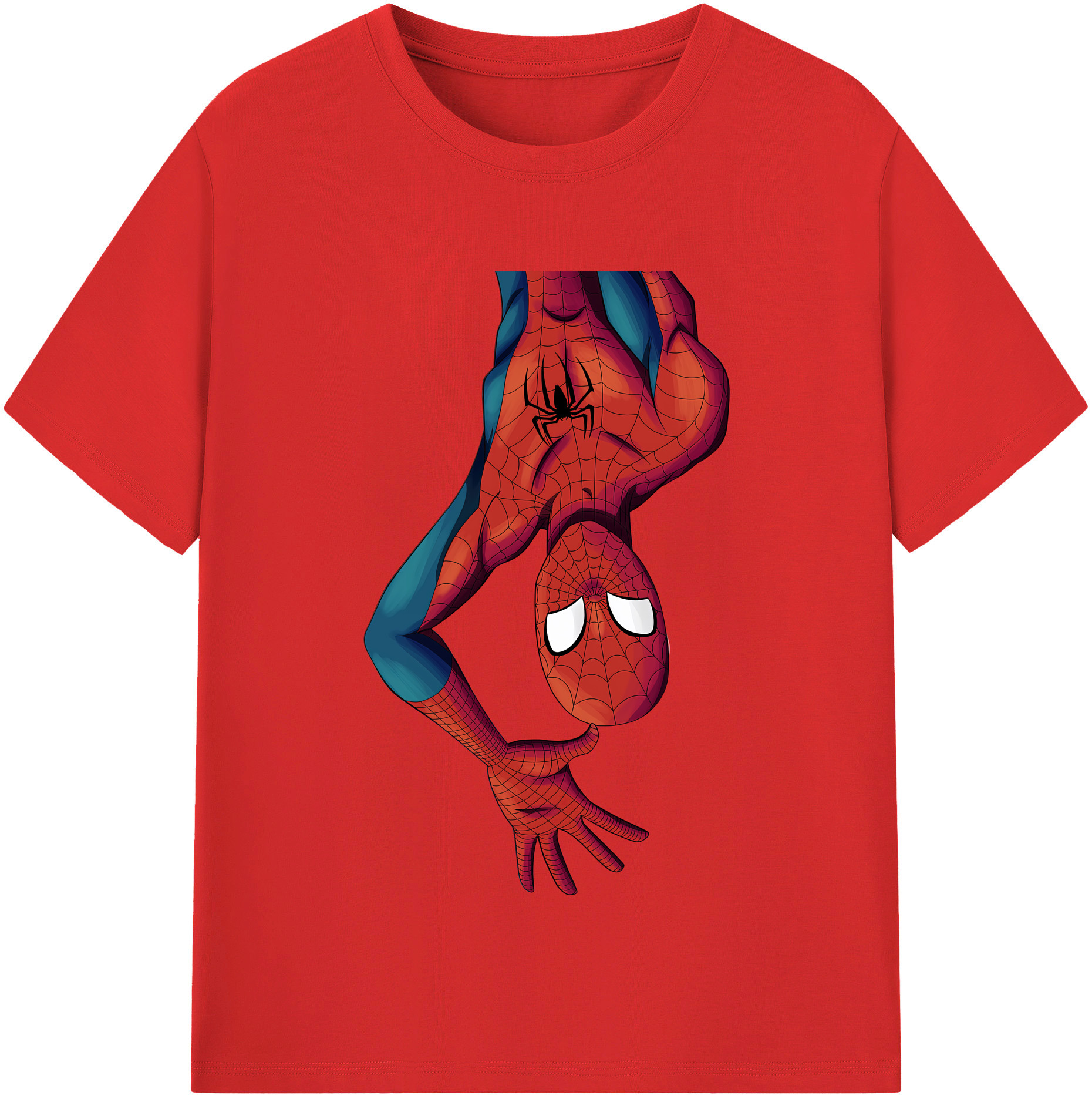 （画像用） Spider Man スパイダーマン レディースカジュアルプリントTシャツ（綿100％）
