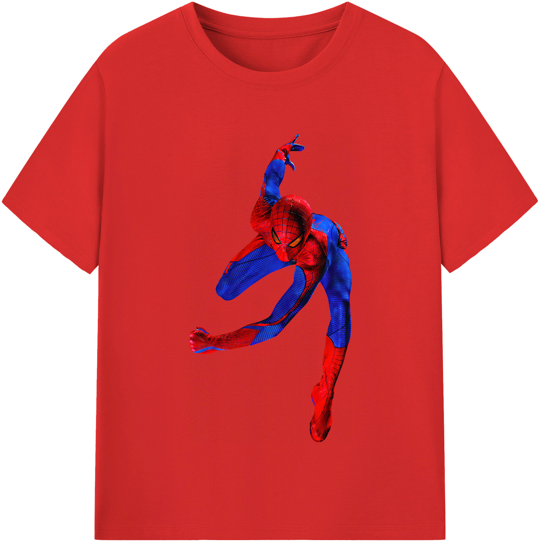 （画像用） Spider Man スパイダーマン レディースカジュアルプリントTシャツ（綿100％）