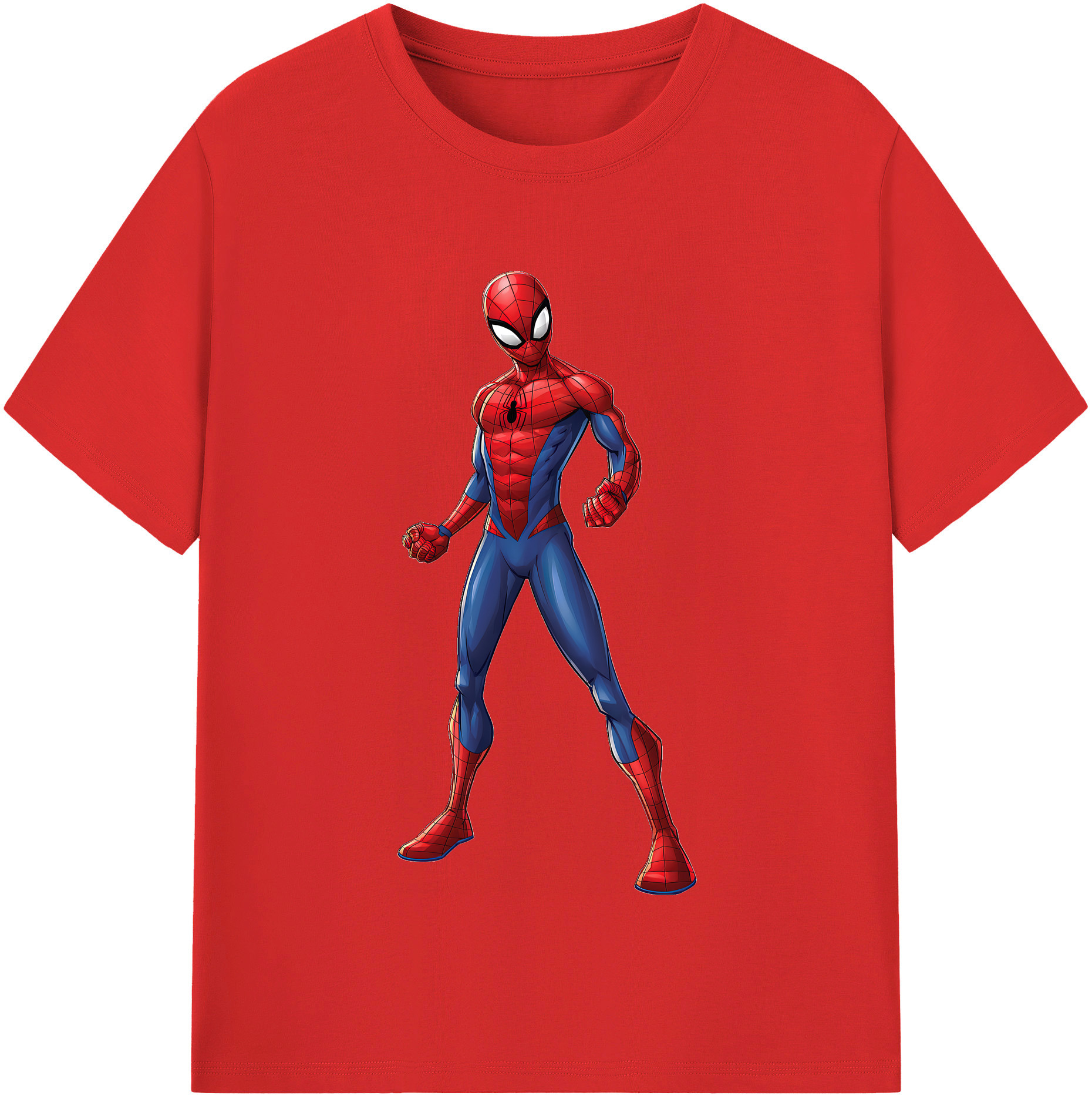 （画像用） Spider Man スパイダーマン レディースカジュアルプリントTシャツ（綿100％）