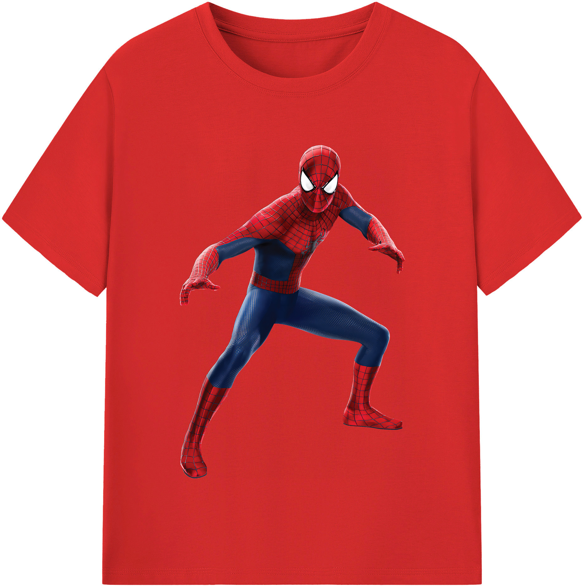 （画像用） Spider Man スパイダーマン レディースカジュアルプリントTシャツ（綿100％）
