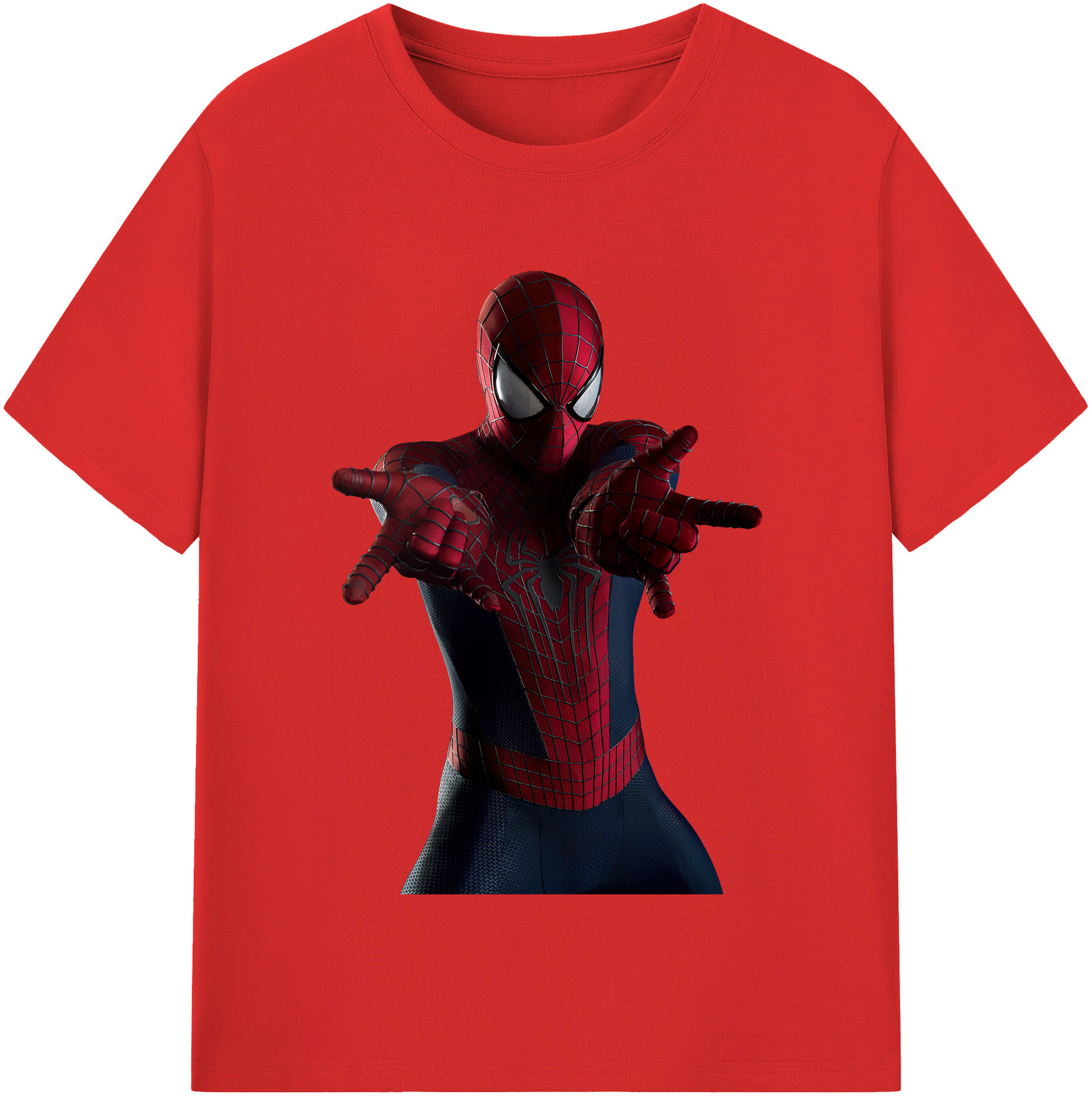 （画像用） Spider Man スパイダーマン レディースカジュアルプリントTシャツ（綿100％）