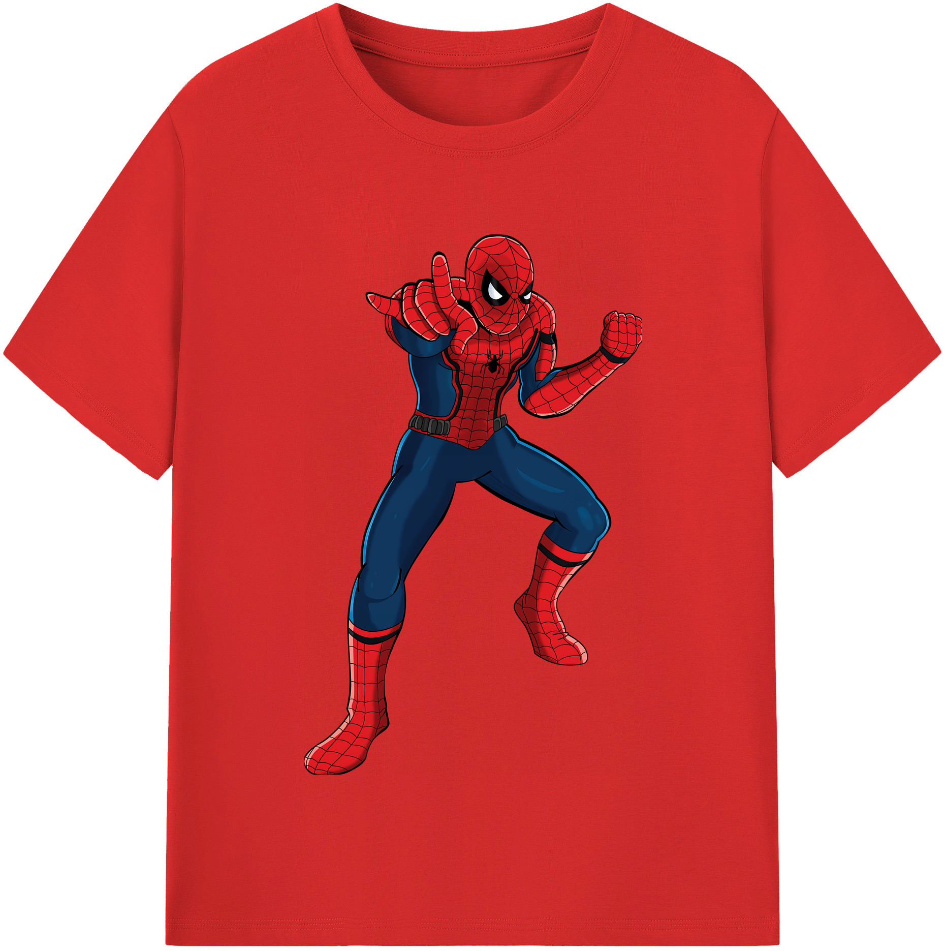 （画像用） Spider Man スパイダーマン レディースカジュアルプリントTシャツ（綿100％）