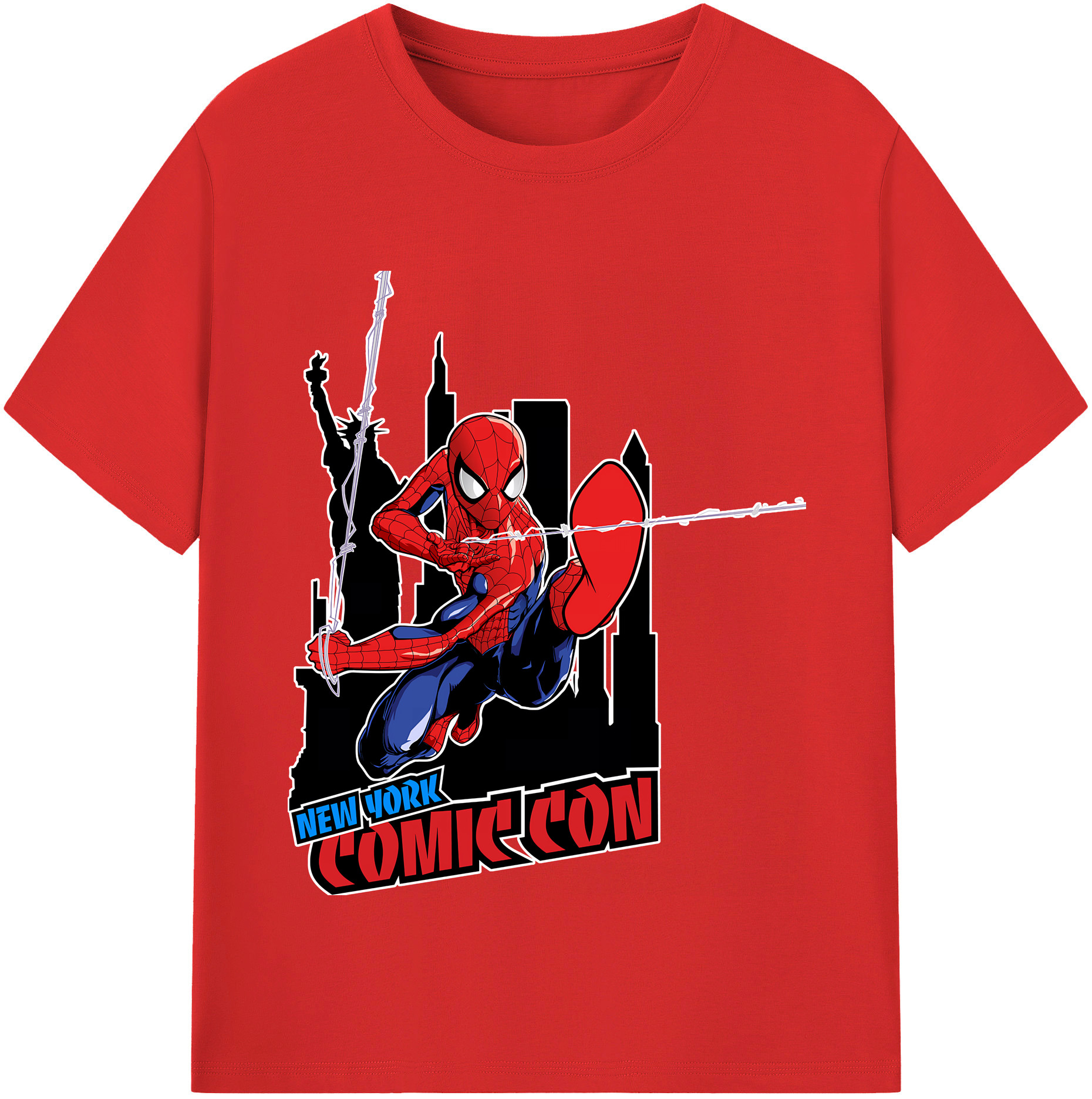 （画像用） Spider Man スパイダーマン レディースカジュアルプリントTシャツ（綿100％）