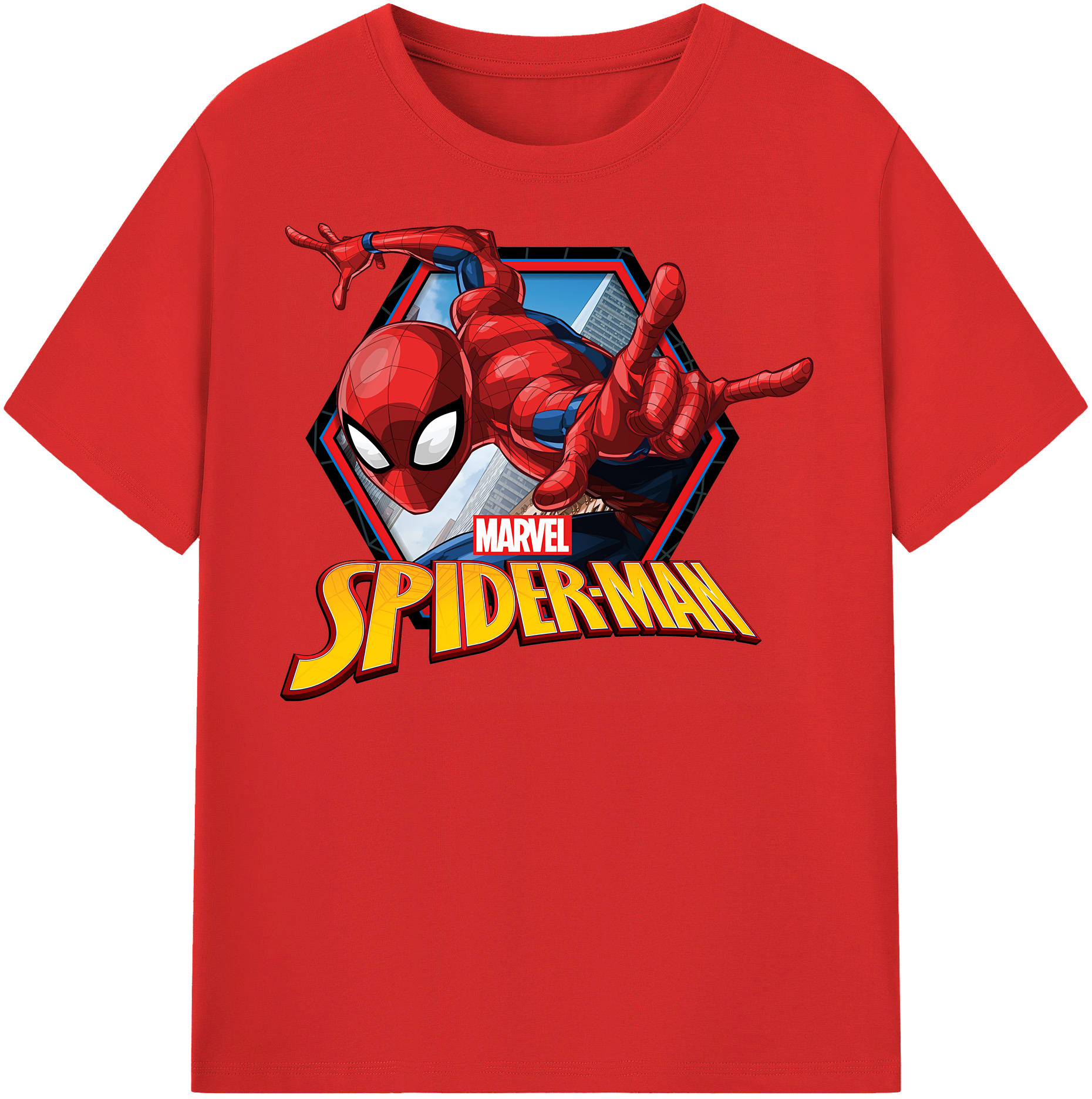 （画像用） Spider Man スパイダーマン レディースカジュアルプリントTシャツ（綿100％）