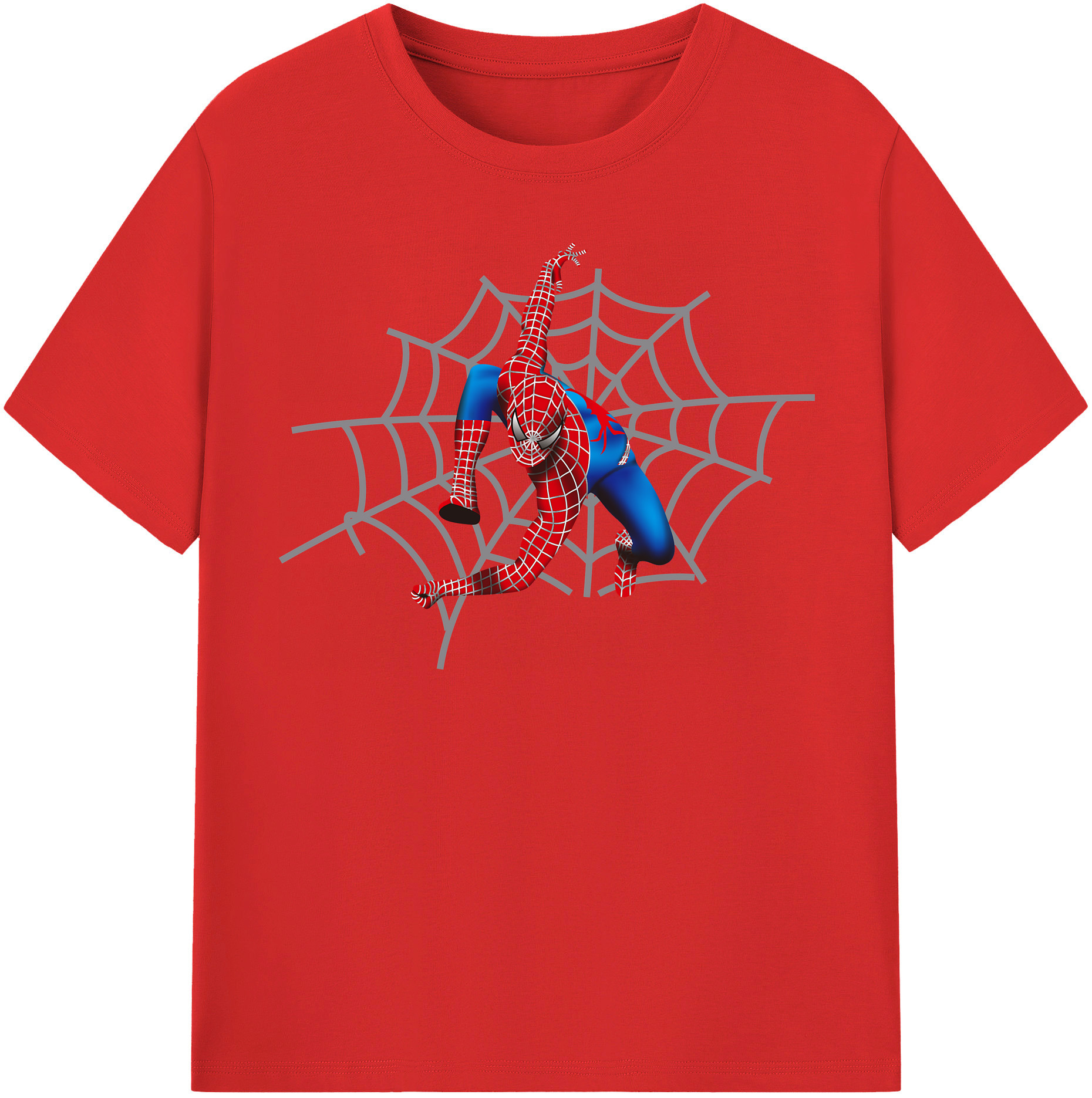 （画像用） Spider Man スパイダーマン レディースカジュアルプリントTシャツ（綿100％）