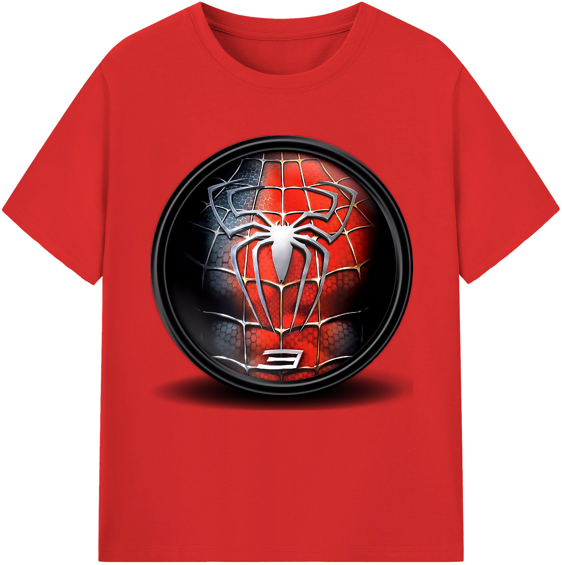 （画像用） Spider Man スパイダーマン レディースカジュアルプリントTシャツ（綿100％）
