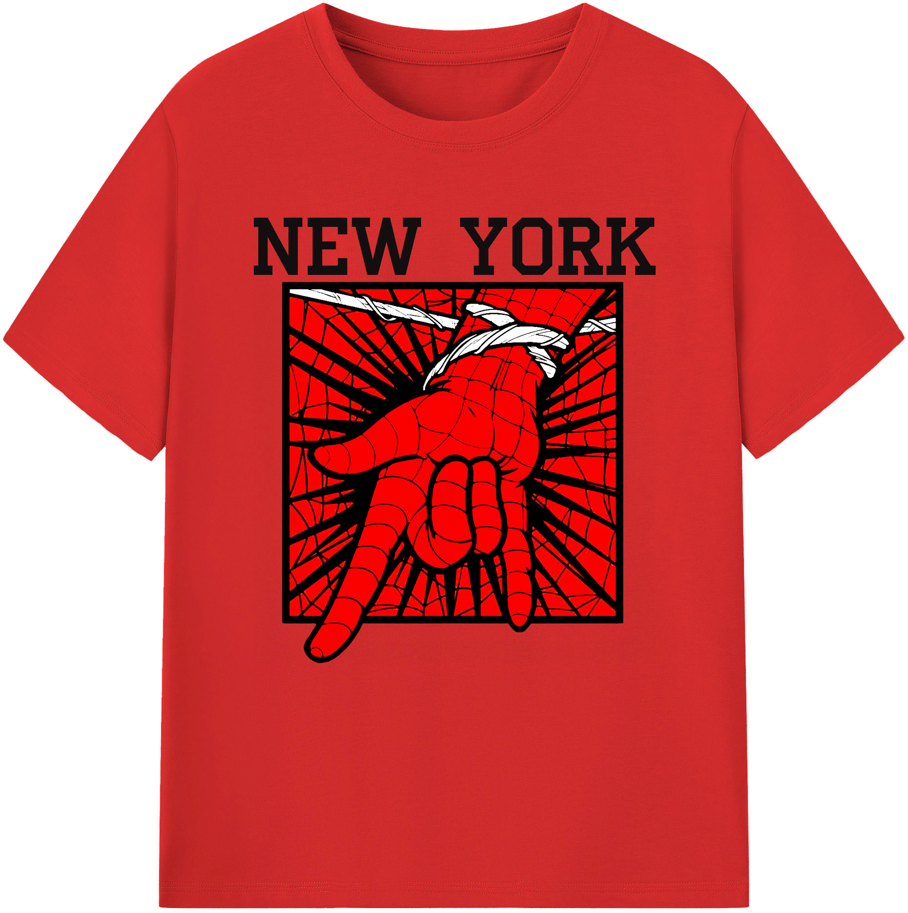 （画像用） Spider Man スパイダーマン レディースカジュアルプリントTシャツ（綿100％）
