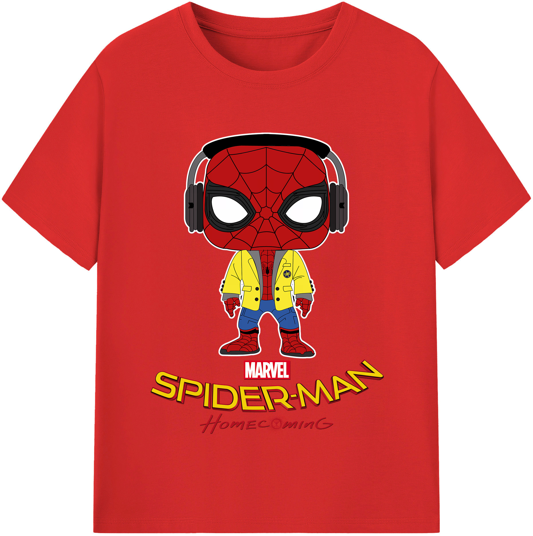 （画像用） Spider Man スパイダーマン レディースカジュアルプリントTシャツ（綿100％）