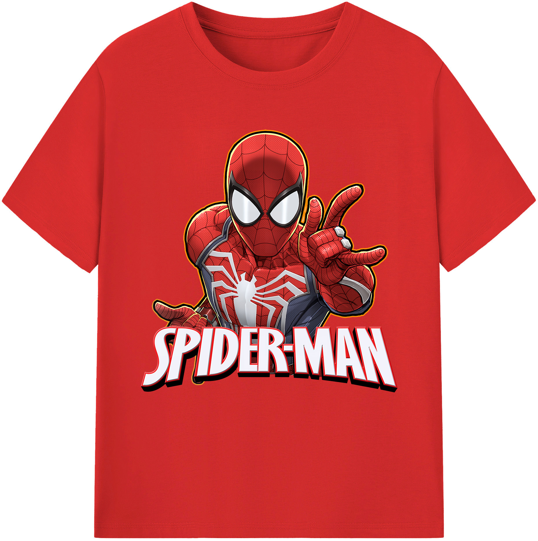 （画像用） Spider Man スパイダーマン レディースカジュアルプリントTシャツ（綿100％）