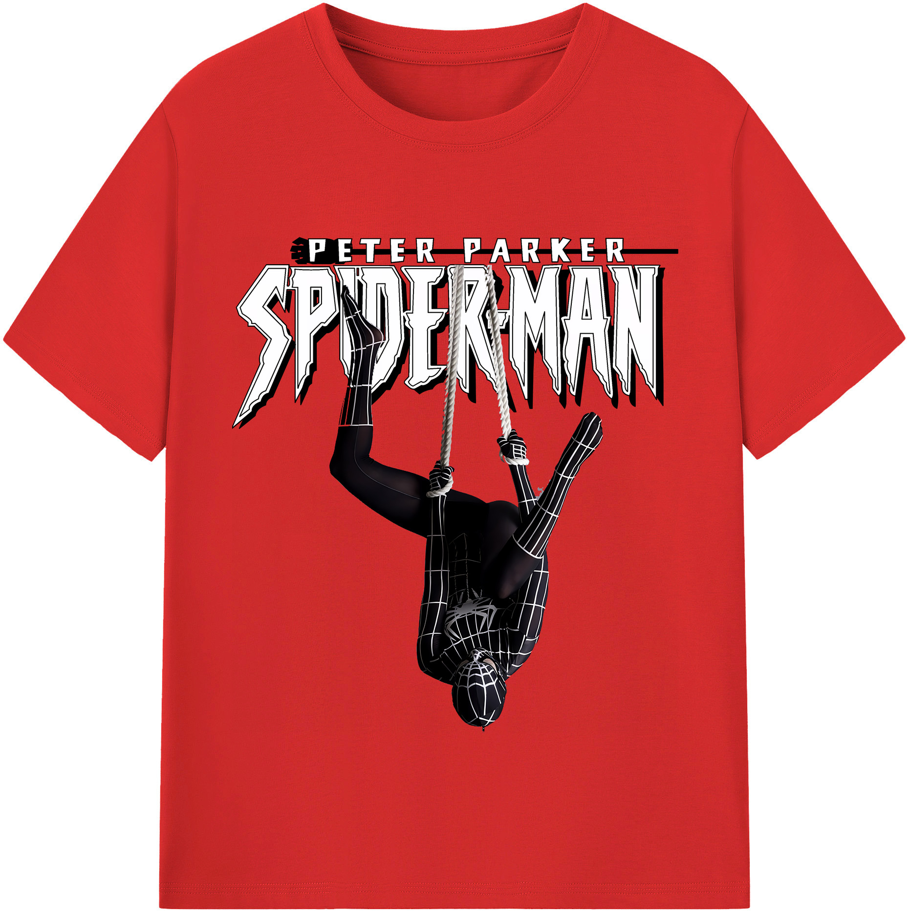 （画像用） Spider Man スパイダーマン レディースカジュアルプリントTシャツ（綿100％）