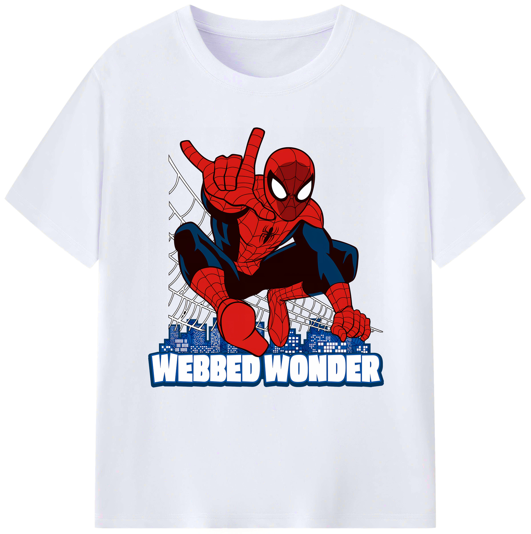 （画像用） Spider Man スパイダーマン レディースカジュアルプリントTシャツ（綿100％）
