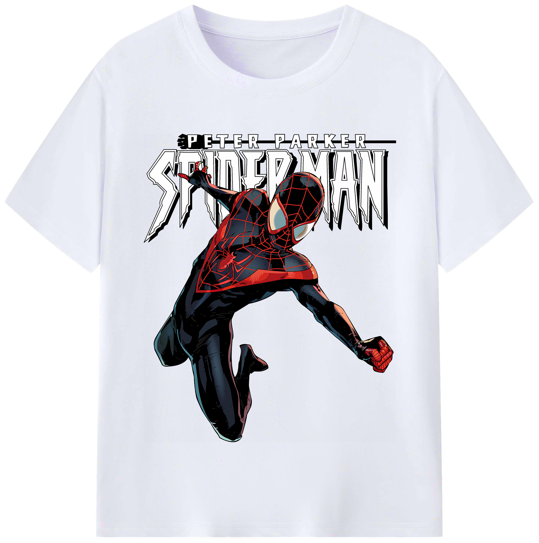 （画像用） Spider Man スパイダーマン レディースカジュアルプリントTシャツ（綿100％）