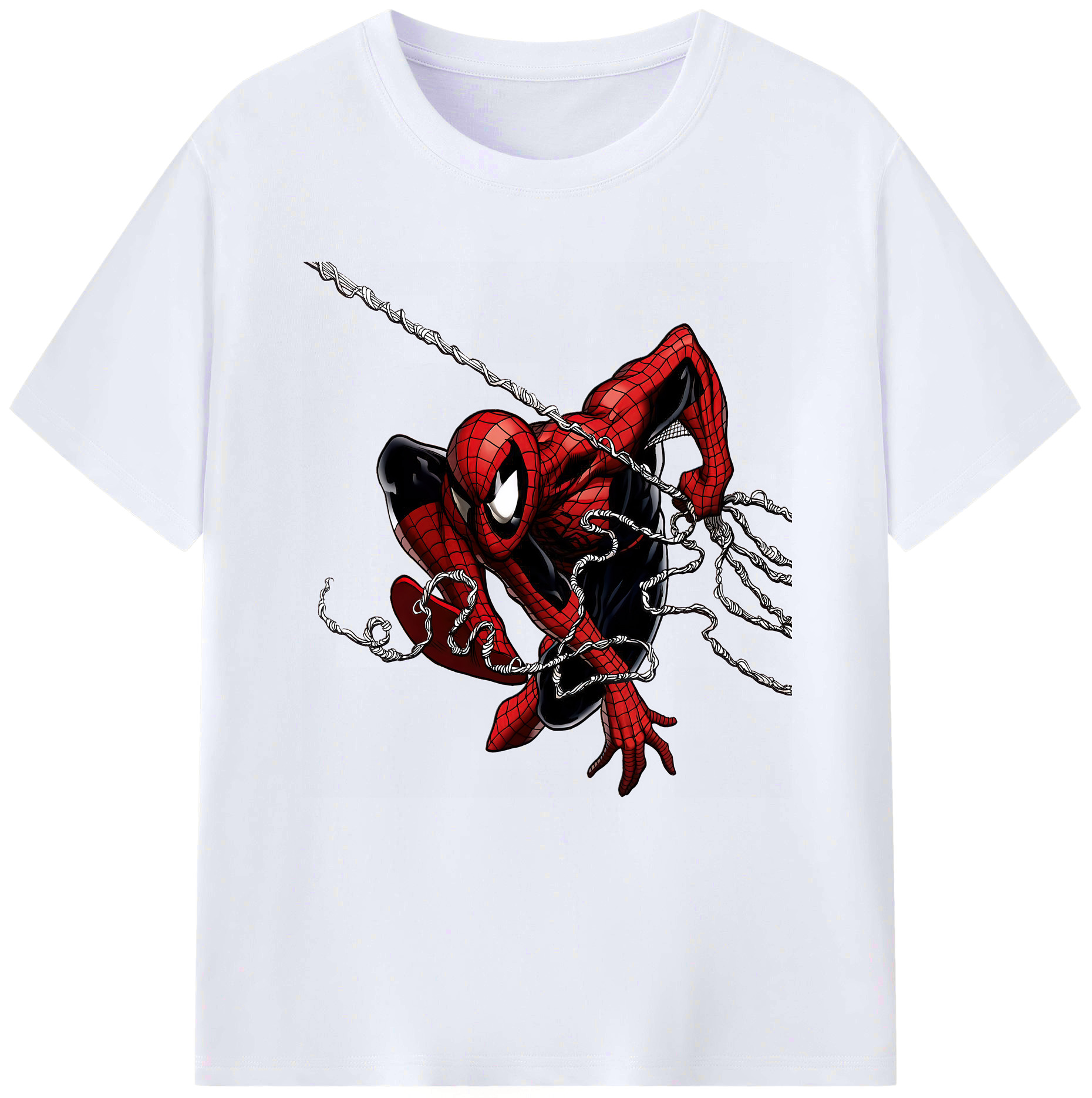 （画像用） Spider Man スパイダーマン レディースカジュアルプリントTシャツ（綿100％）