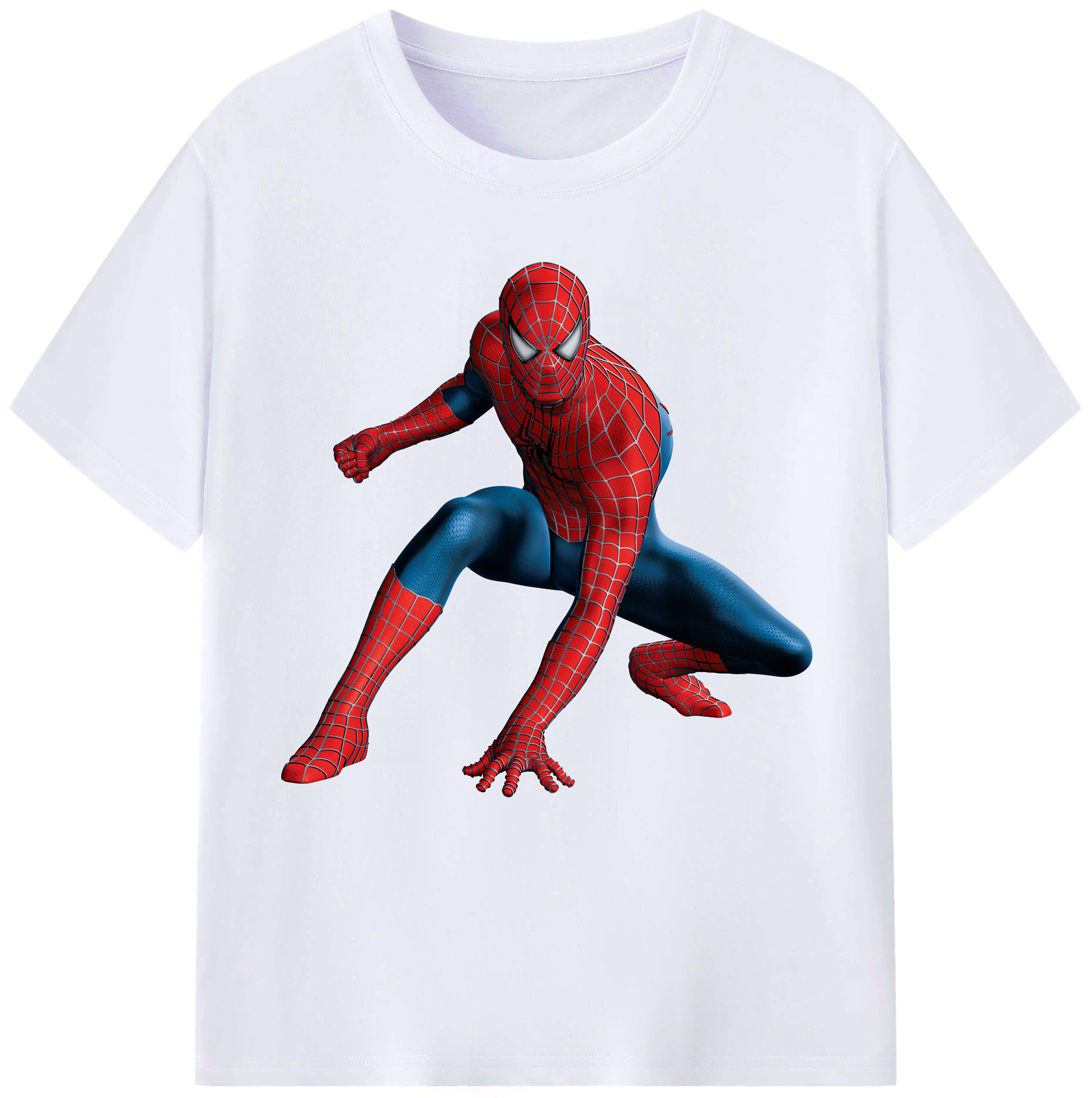 （画像用） Spider Man スパイダーマン レディースカジュアルプリントTシャツ（綿100％）