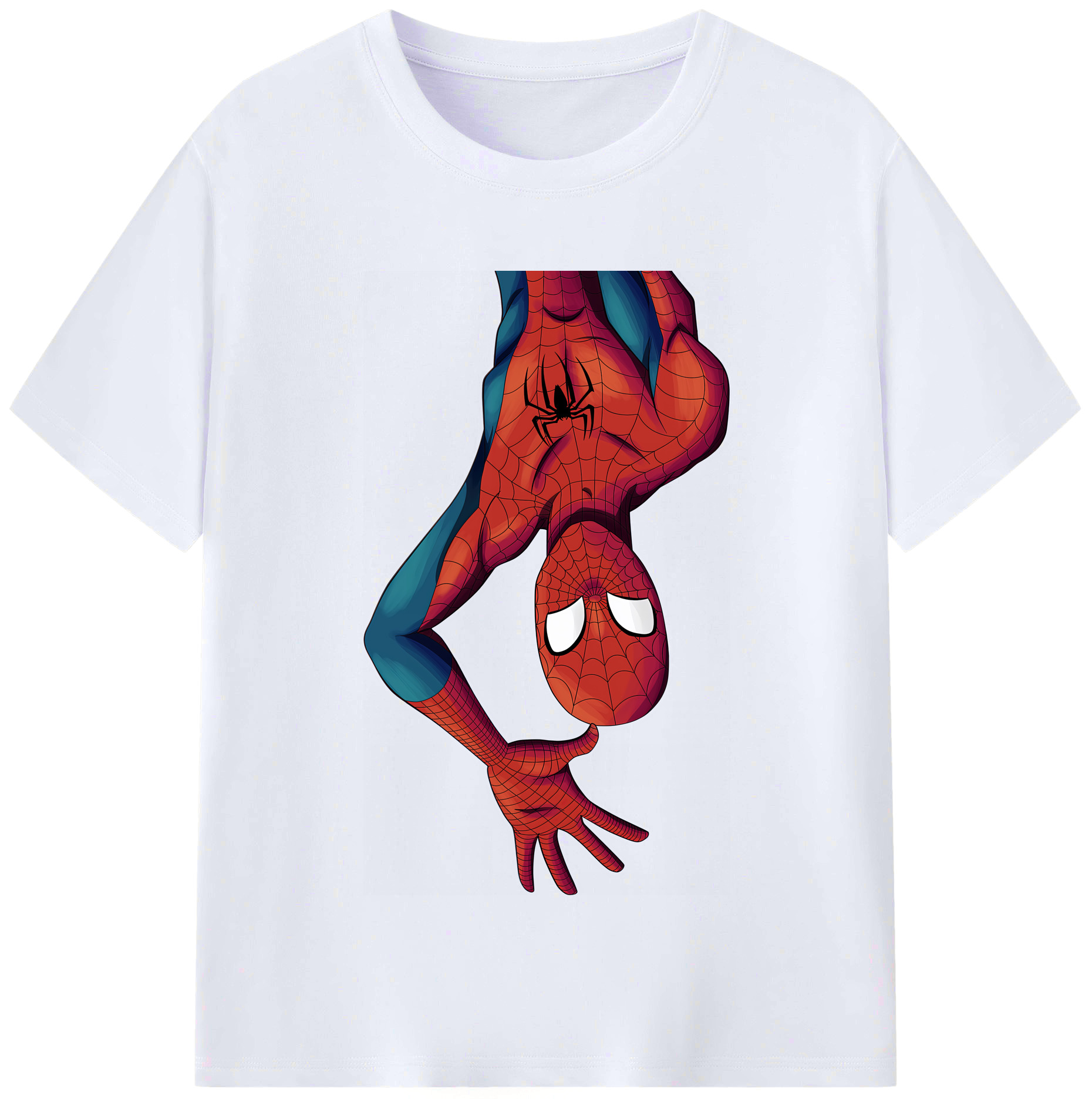 （画像用） Spider Man スパイダーマン レディースカジュアルプリントTシャツ（綿100％）