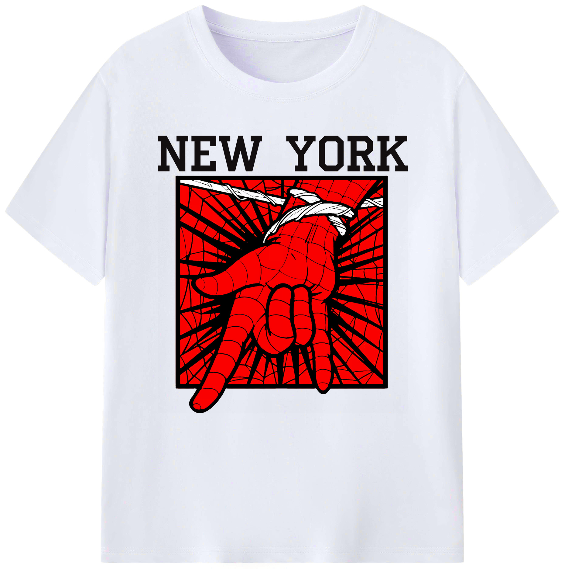 （画像用） Spider Man スパイダーマン レディースカジュアルプリントTシャツ（綿100％）