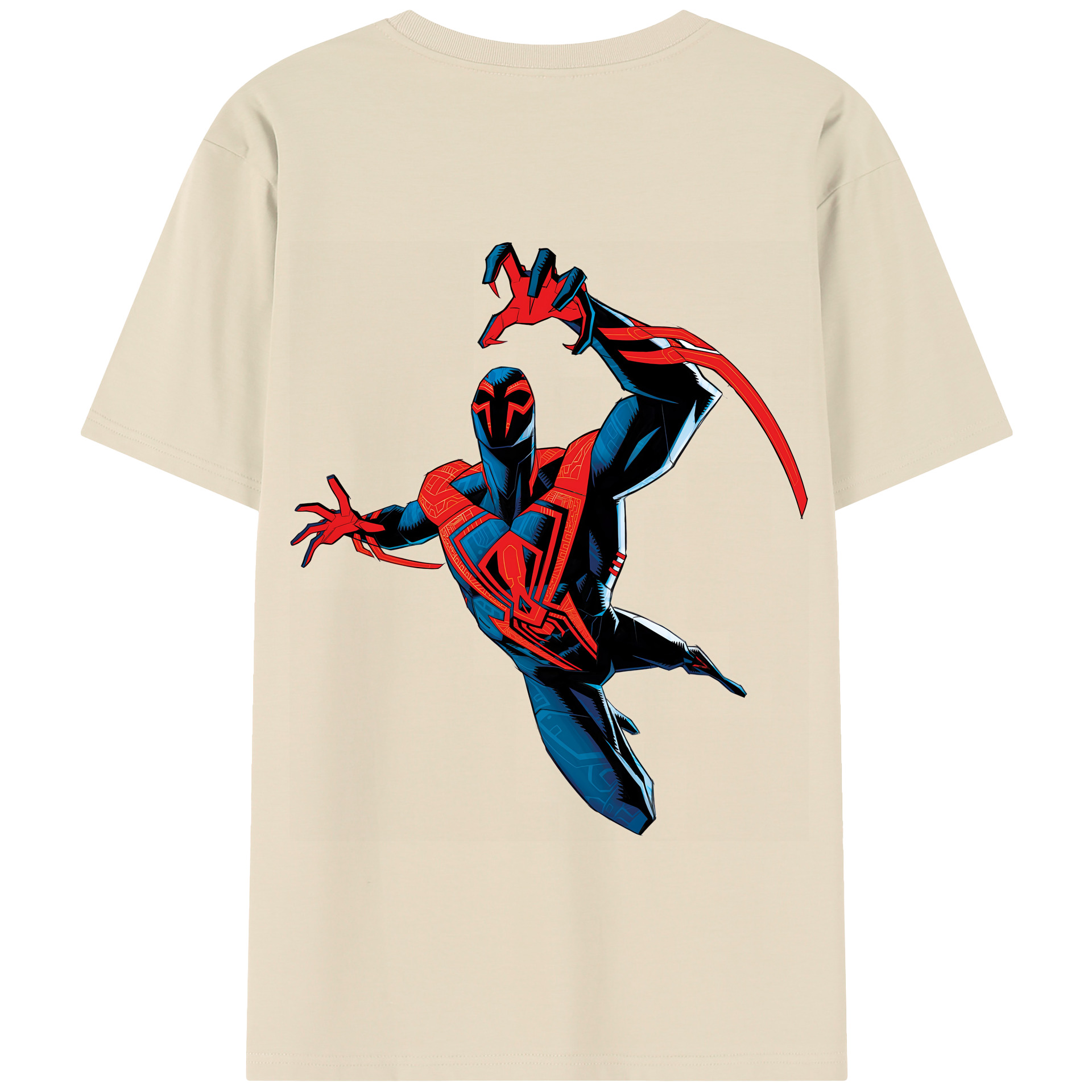 （画像用） Spider Man スパイダーマン 綿100％半袖Tシャツ（背面プリント）
