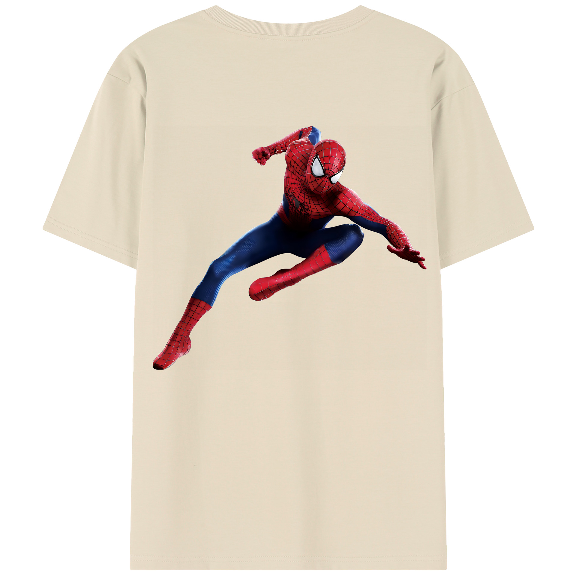 （画像用） Spider Man スパイダーマン 綿100％半袖Tシャツ（背面プリント）