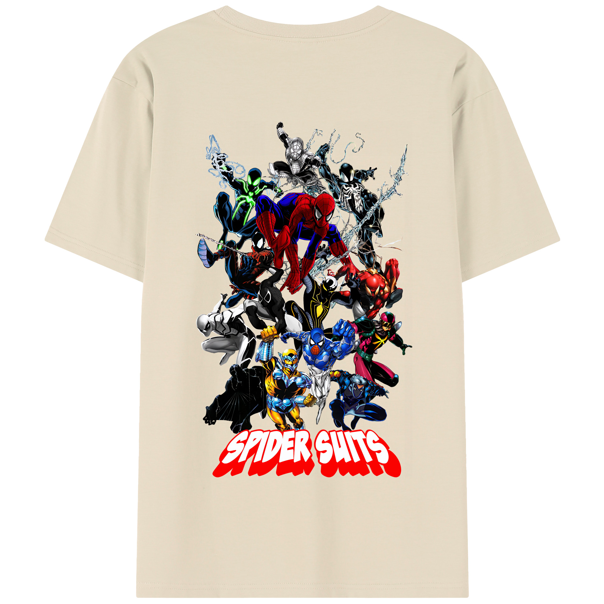 （画像用） Spider Man スパイダーマン 綿100％半袖Tシャツ（背面プリント）