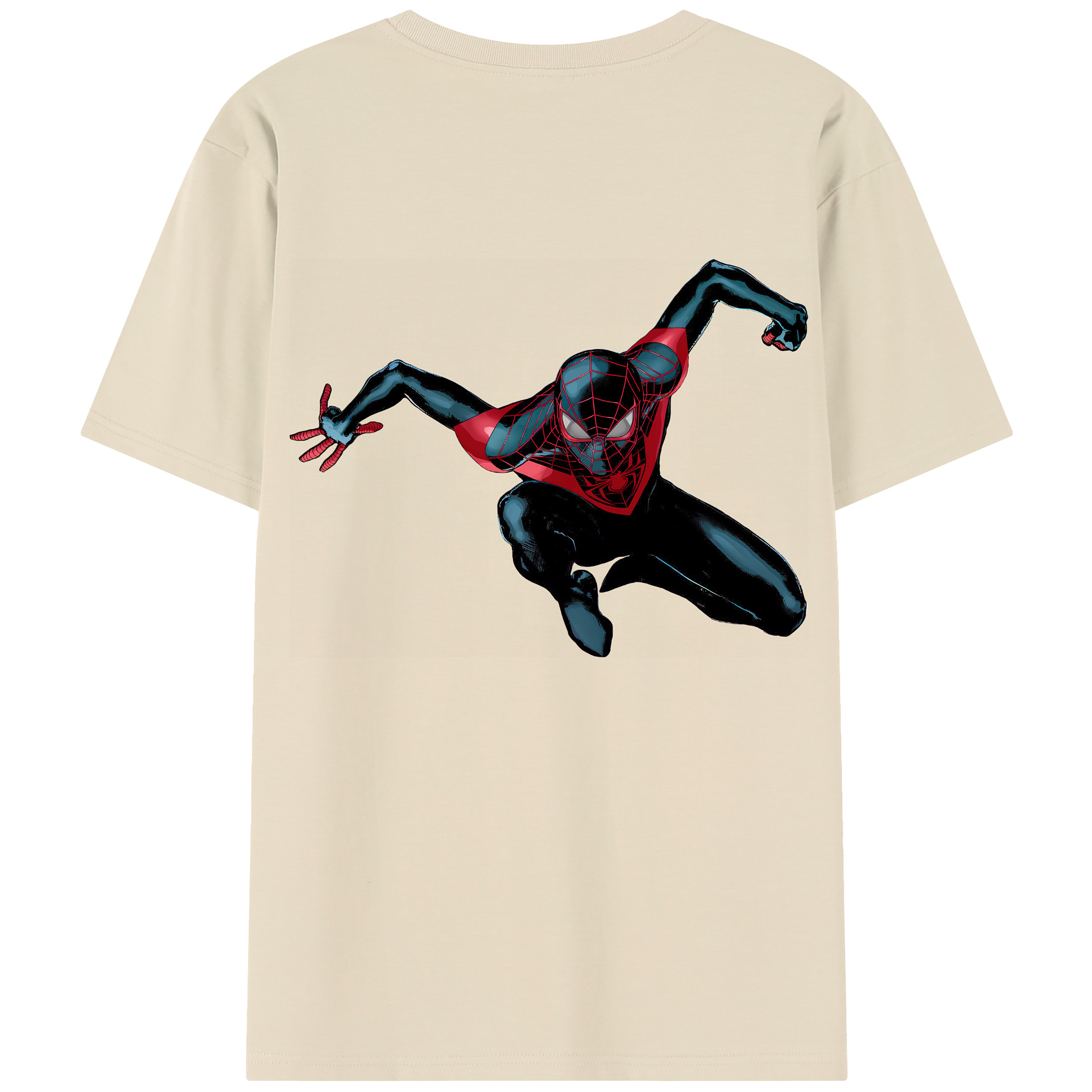 （画像用） Spider Man スパイダーマン 綿100％半袖Tシャツ（背面プリント）