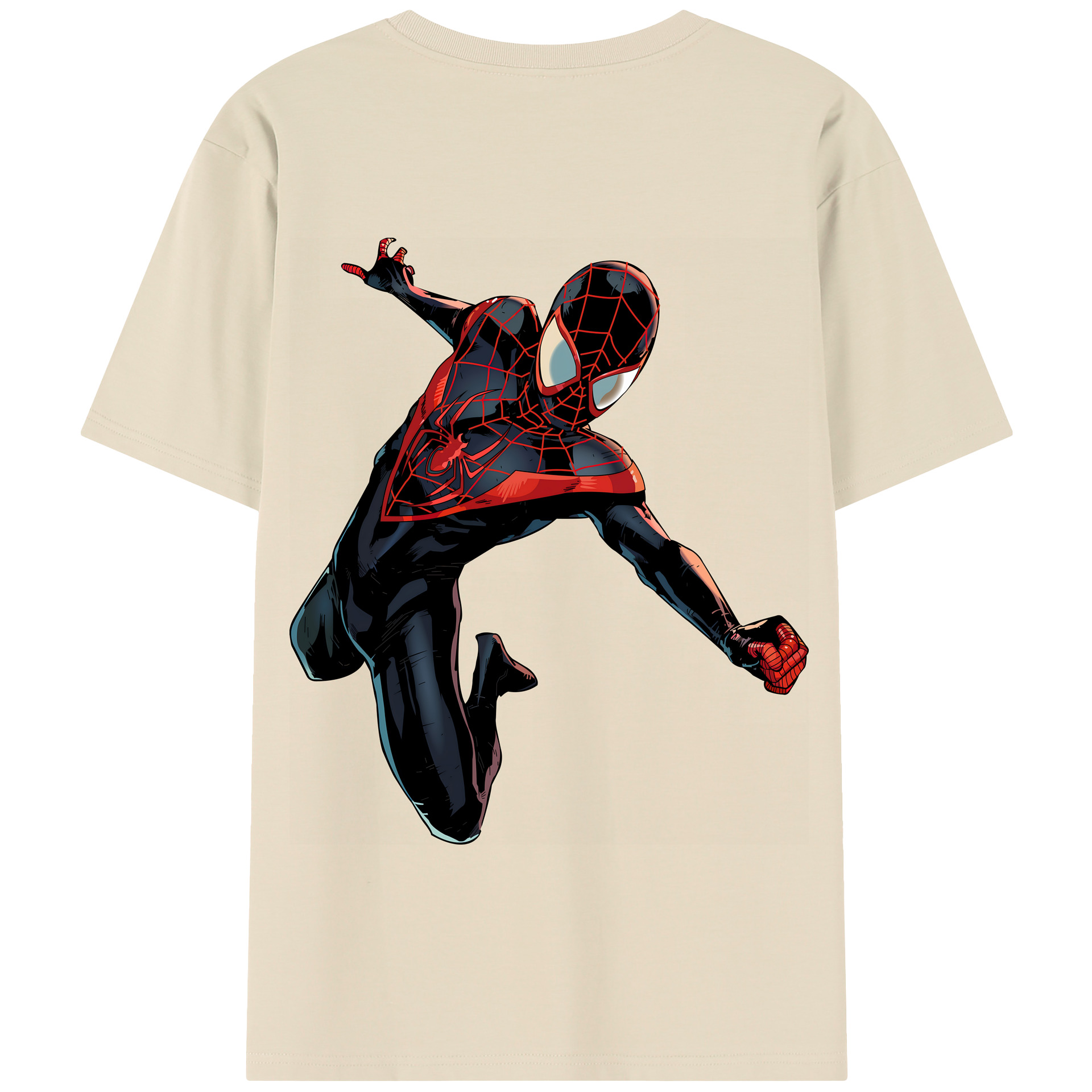 （画像用） Spider Man スパイダーマン 綿100％半袖Tシャツ（背面プリント）