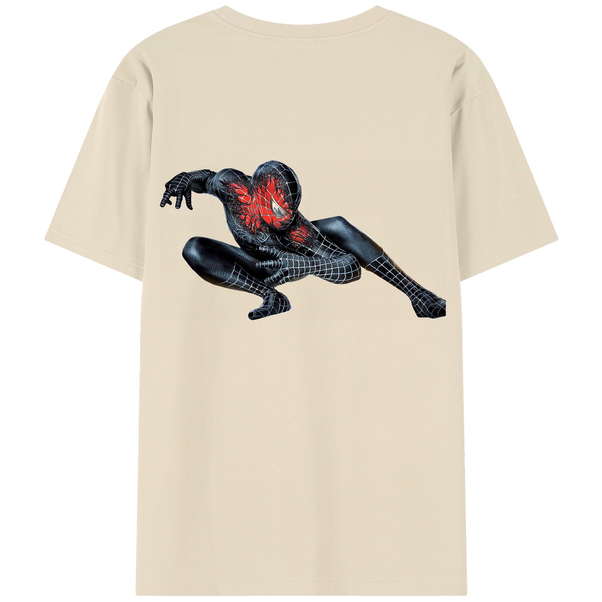 （画像用） Spider Man スパイダーマン 綿100％半袖Tシャツ（背面プリント）