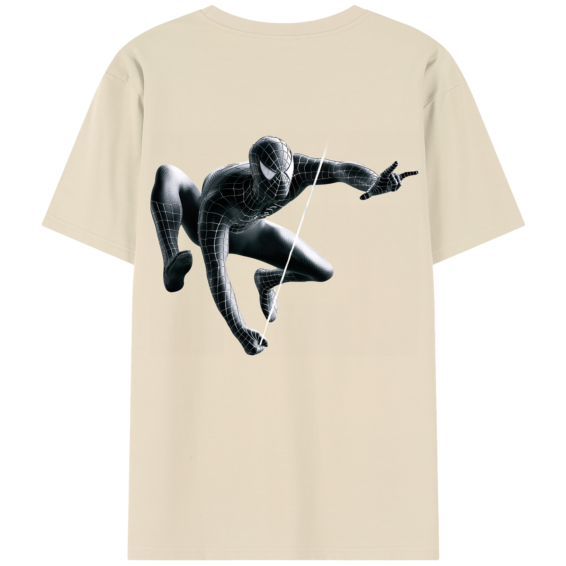 （画像用） Spider Man スパイダーマン 綿100％半袖Tシャツ（背面プリント）
