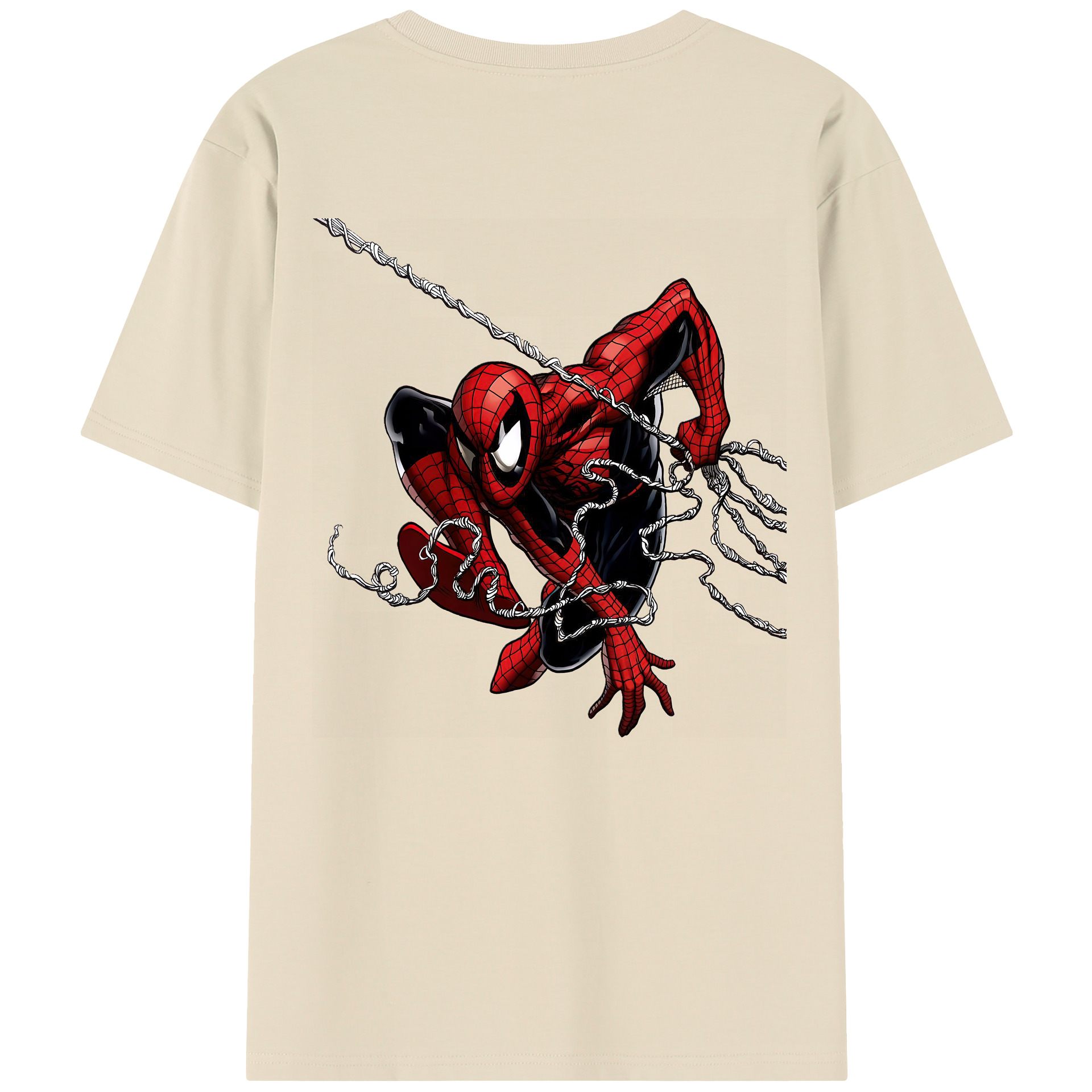 （画像用） Spider Man スパイダーマン 綿100％半袖Tシャツ（背面プリント）