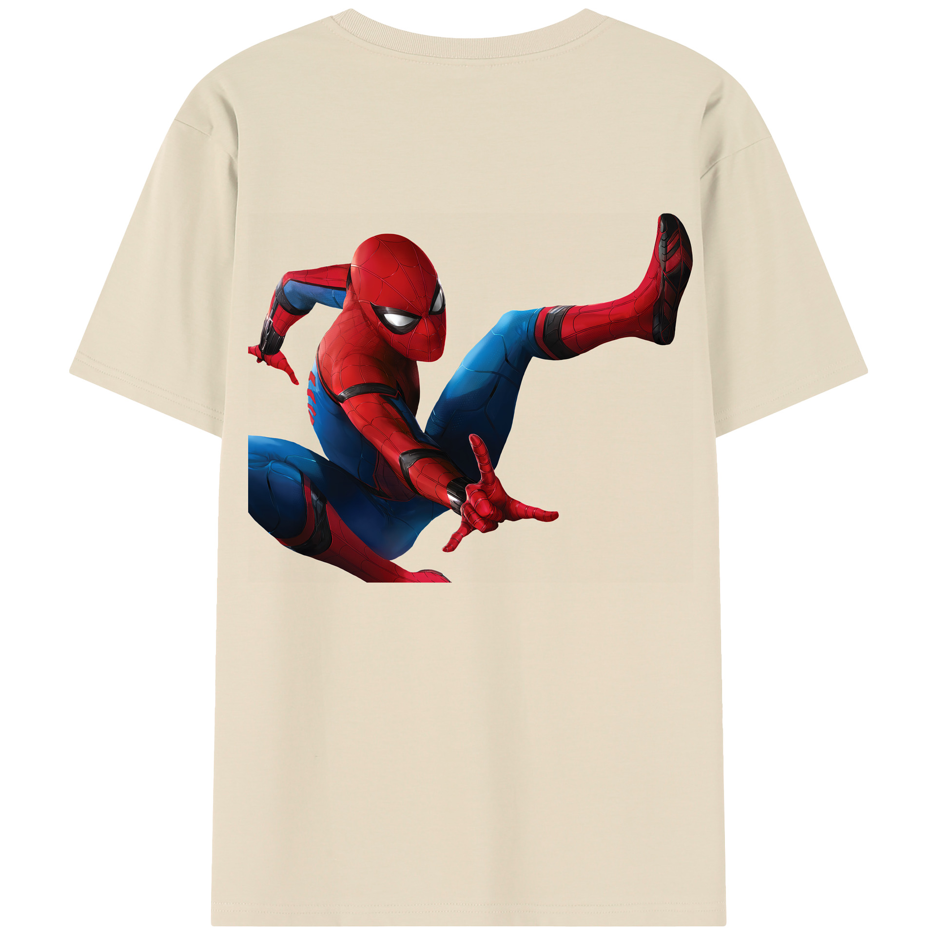 （画像用） Spider Man スパイダーマン 綿100％半袖Tシャツ（背面プリント）