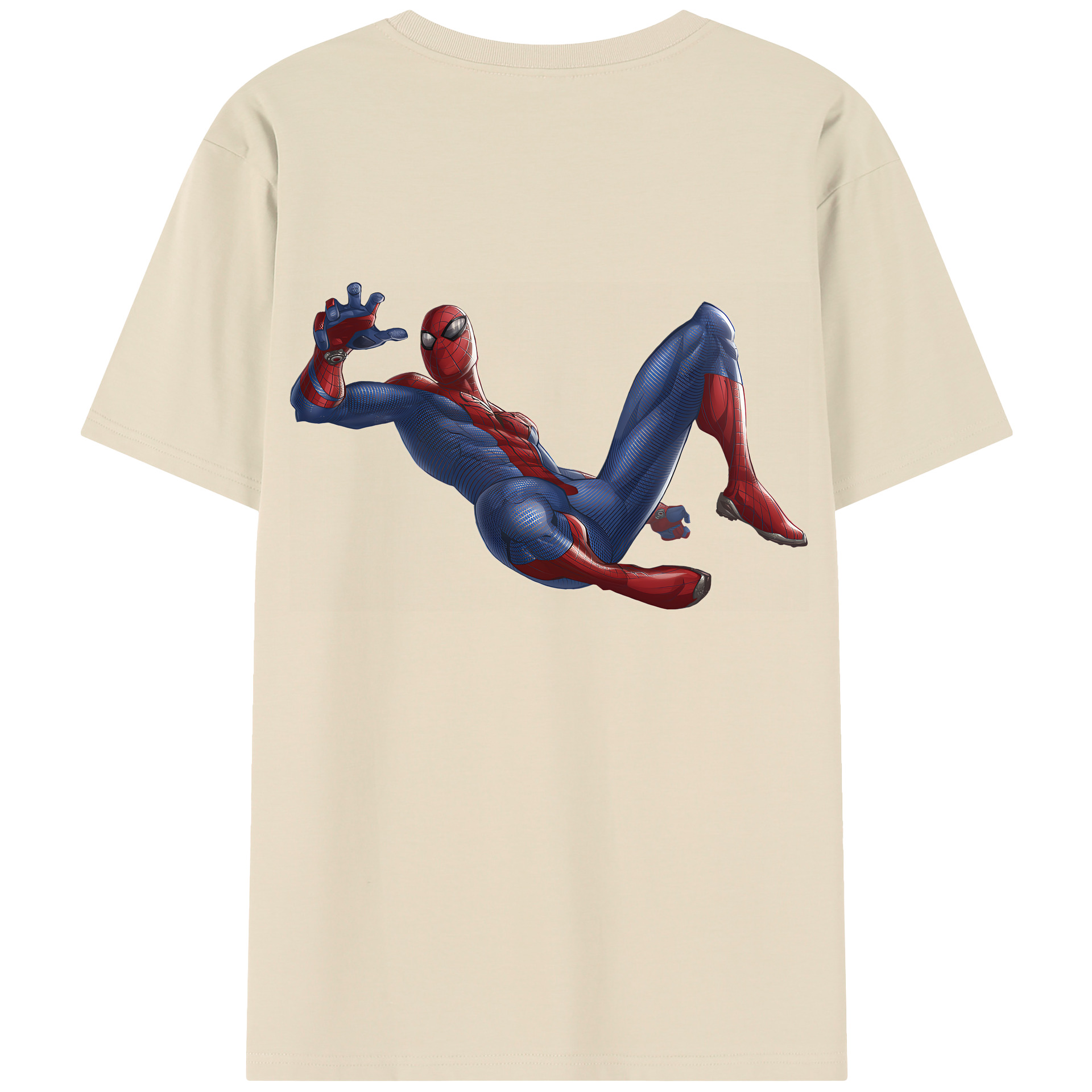 （画像用） Spider Man スパイダーマン 綿100％半袖Tシャツ（背面プリント）