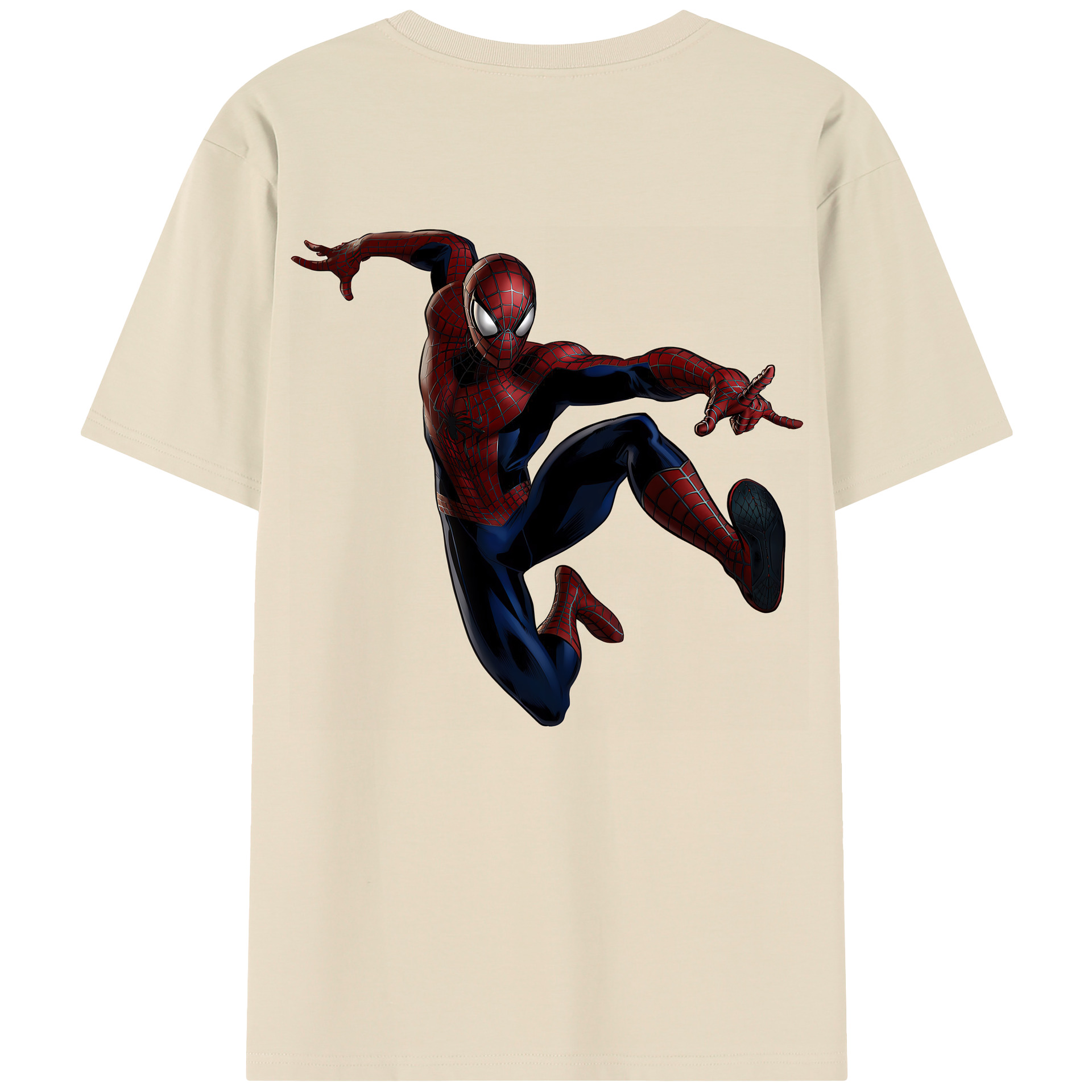 Spider Man スパイダーマン 綿100％半袖Tシャツ（背面プリント）
