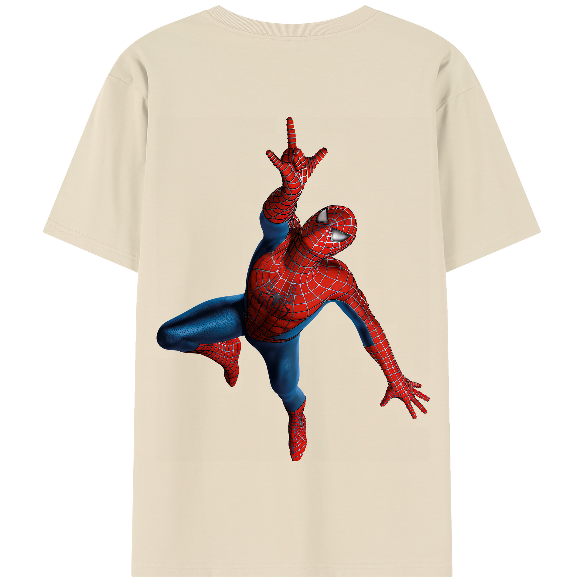 （画像用） Spider Man スパイダーマン 綿100％半袖Tシャツ（背面プリント）