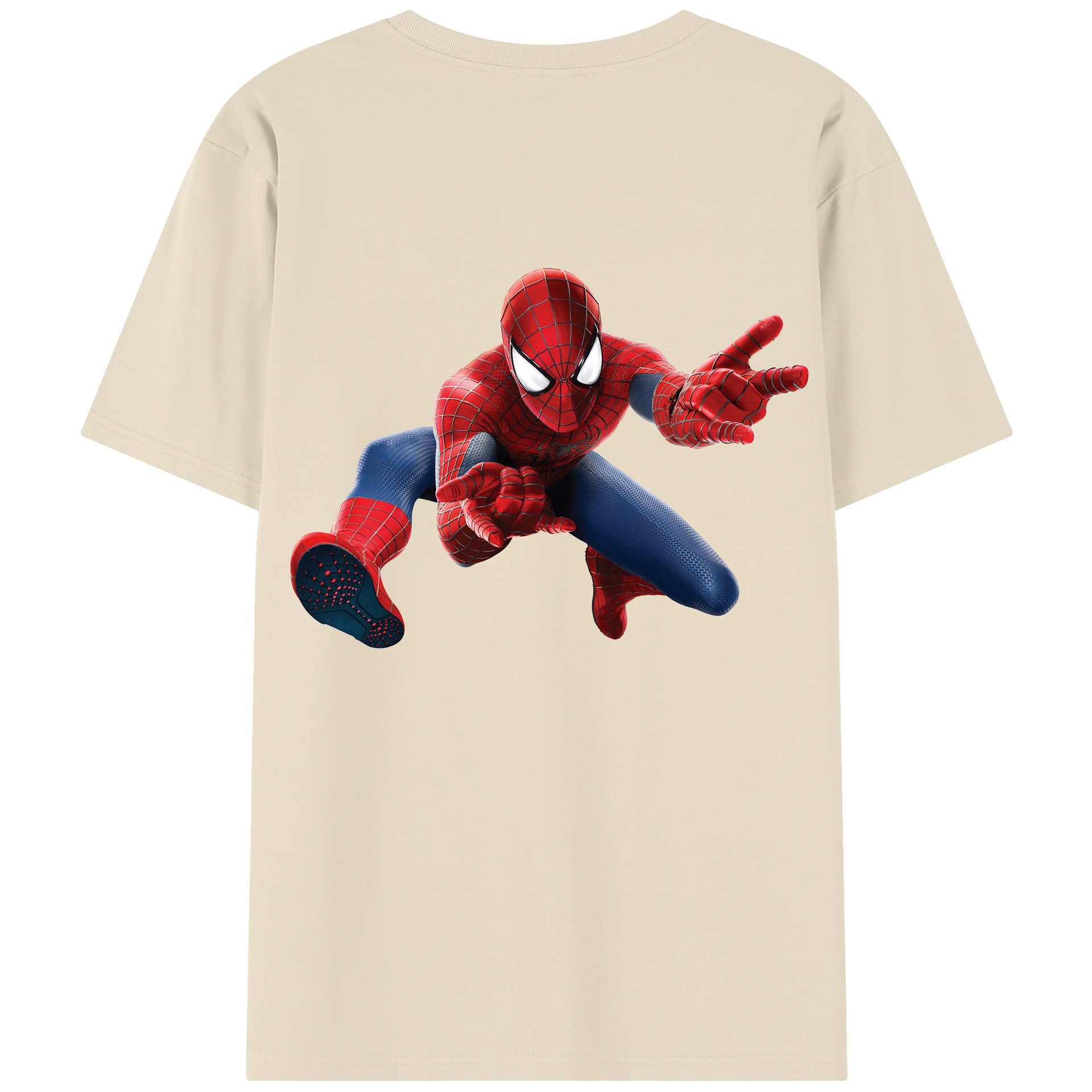 （画像用） Spider Man スパイダーマン 綿100％半袖Tシャツ（背面プリント）