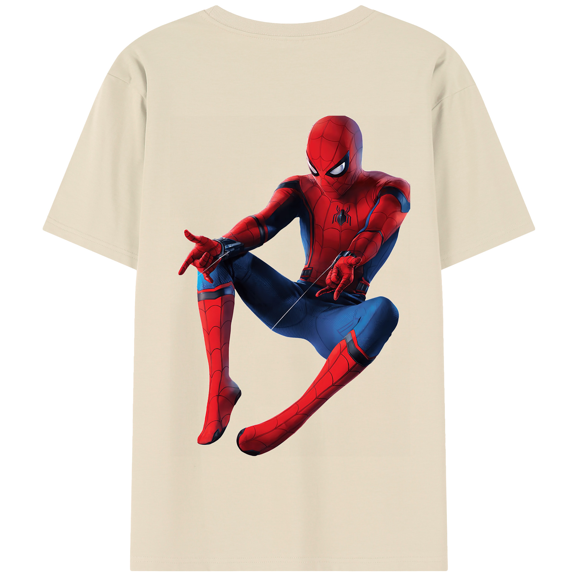 （画像用） Spider Man スパイダーマン 綿100％半袖Tシャツ（背面プリント）