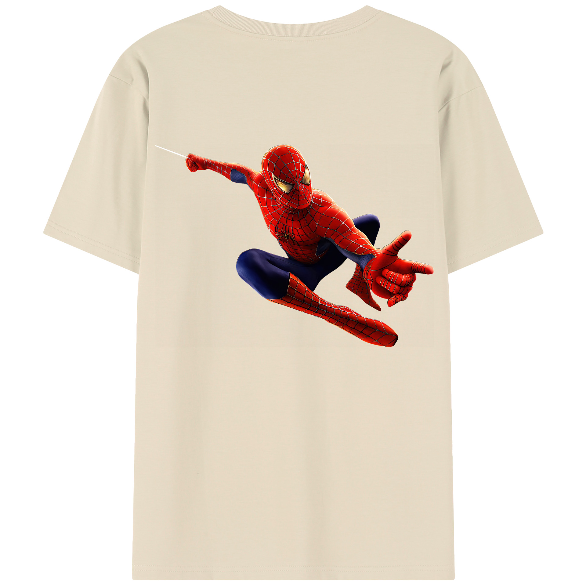 （画像用） Spider Man スパイダーマン 綿100％半袖Tシャツ（背面プリント）