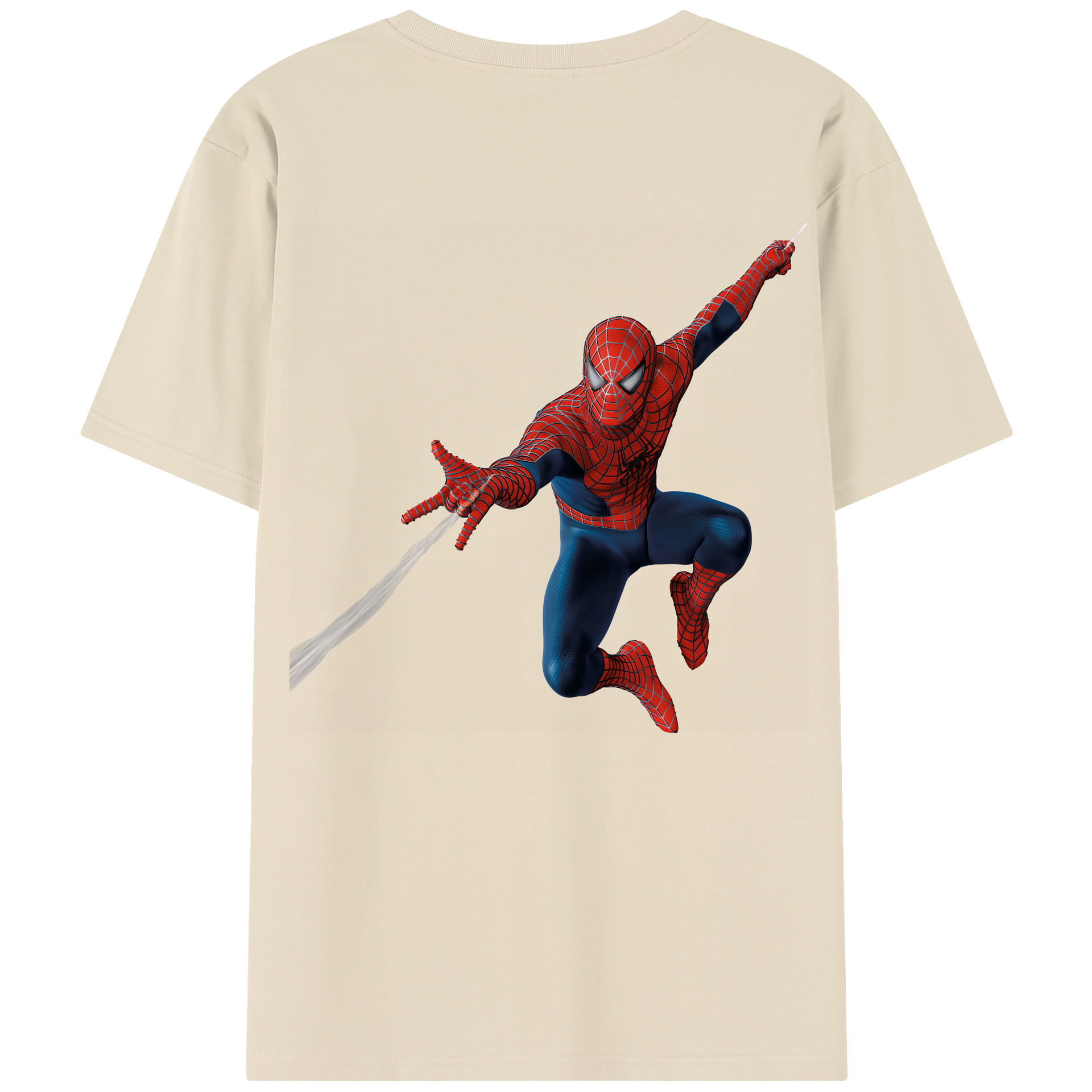 （画像用） Spider Man スパイダーマン 綿100％半袖Tシャツ（背面プリント）