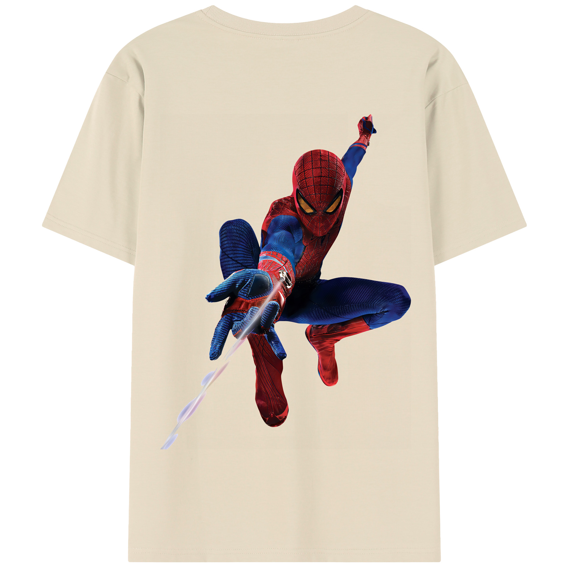 （画像用） Spider Man スパイダーマン 綿100％半袖Tシャツ（背面プリント）