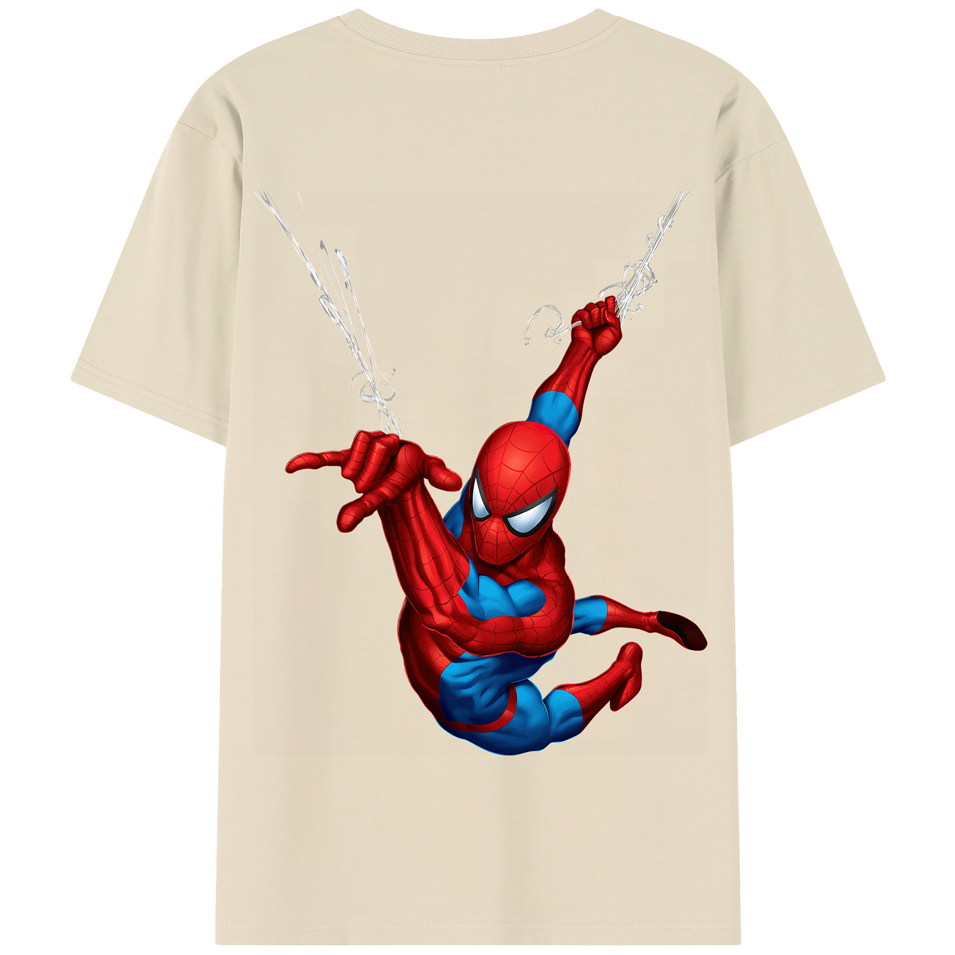 Spider Man スパイダーマン 綿100％半袖Tシャツ（背面プリント）