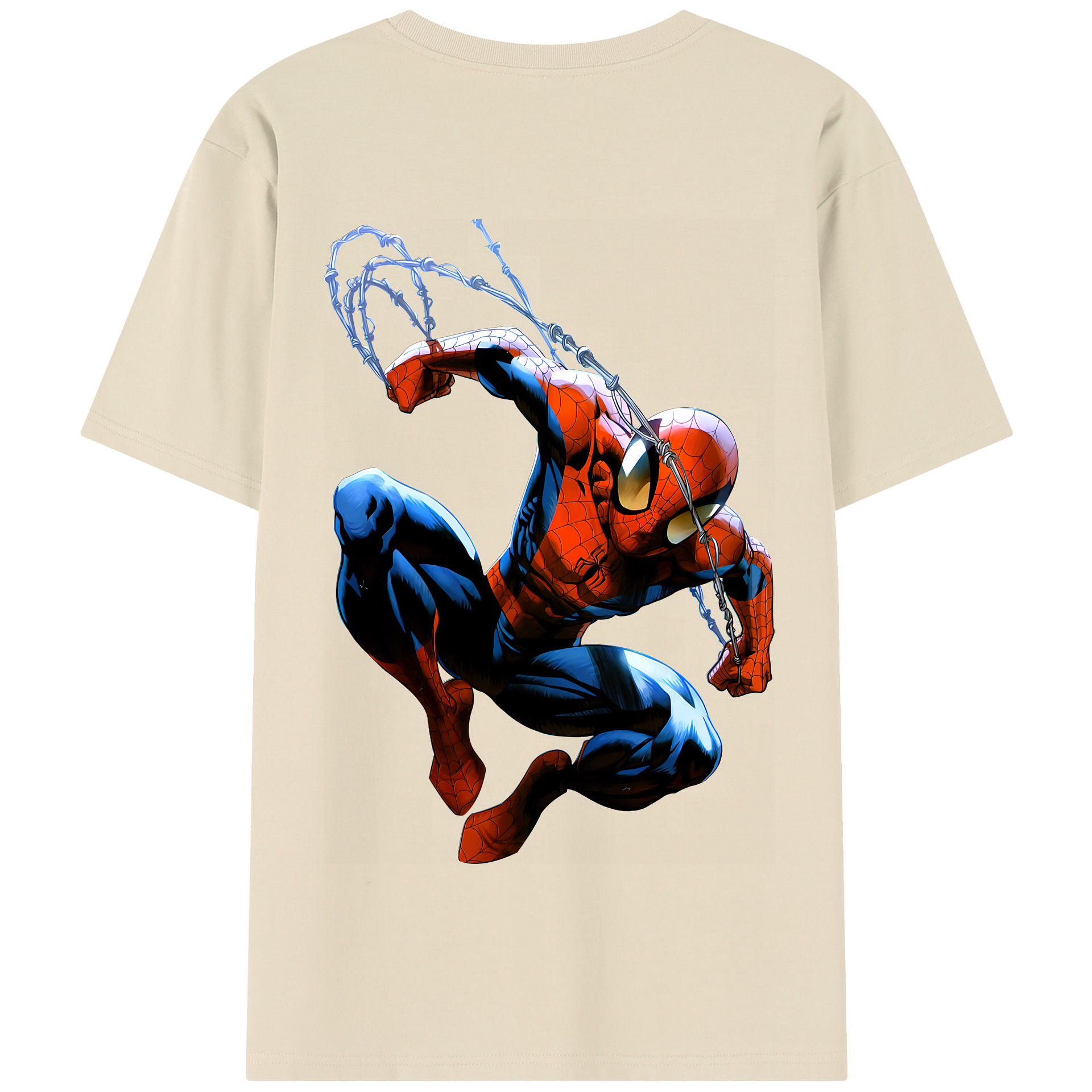 Spider Man スパイダーマン 綿100％半袖Tシャツ（背面プリント）