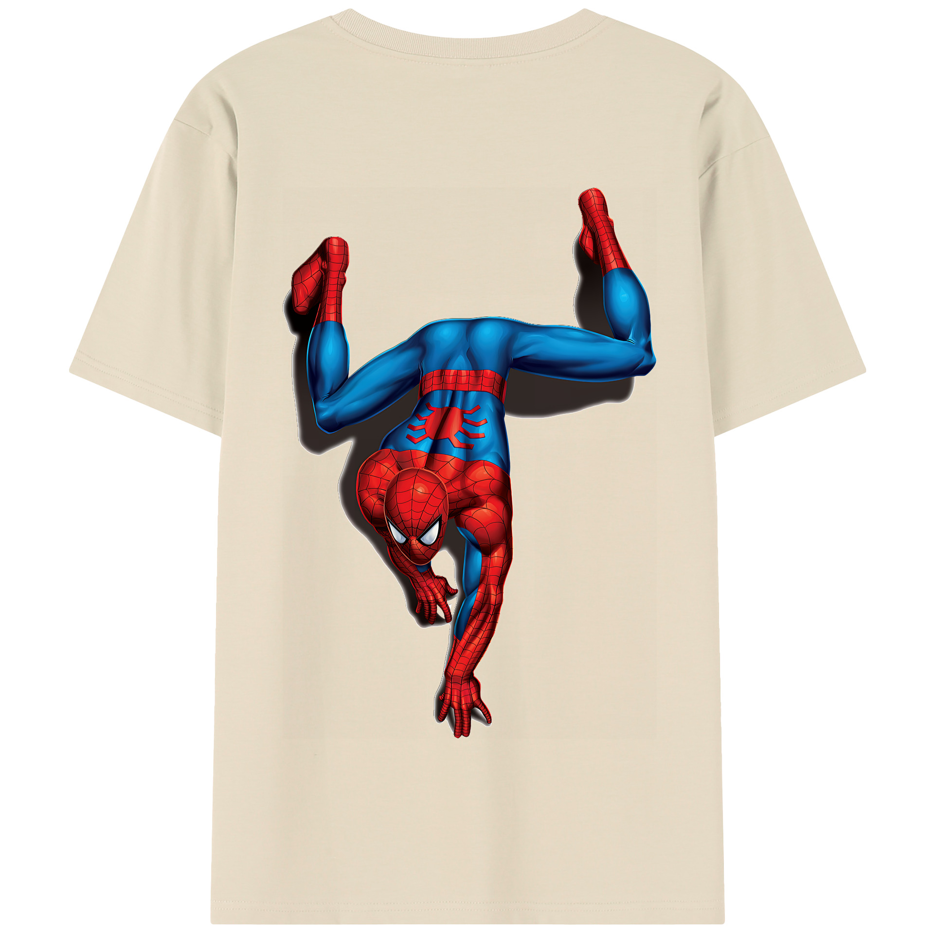 （画像用） Spider Man スパイダーマン 綿100％半袖Tシャツ（背面プリント）