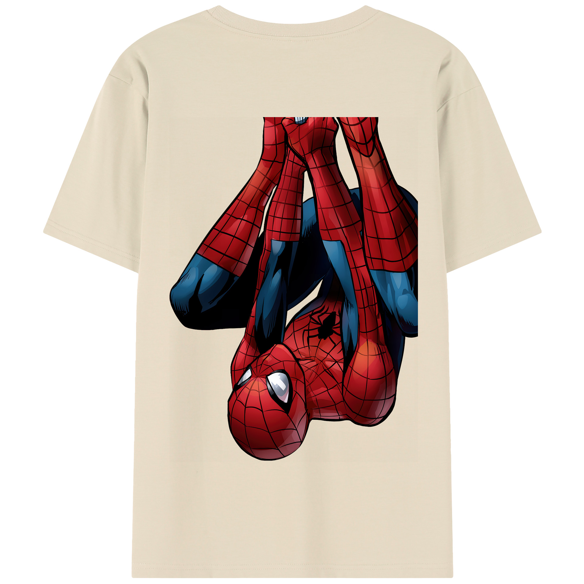 Spider Man スパイダーマン 綿100％半袖Tシャツ（背面プリント）