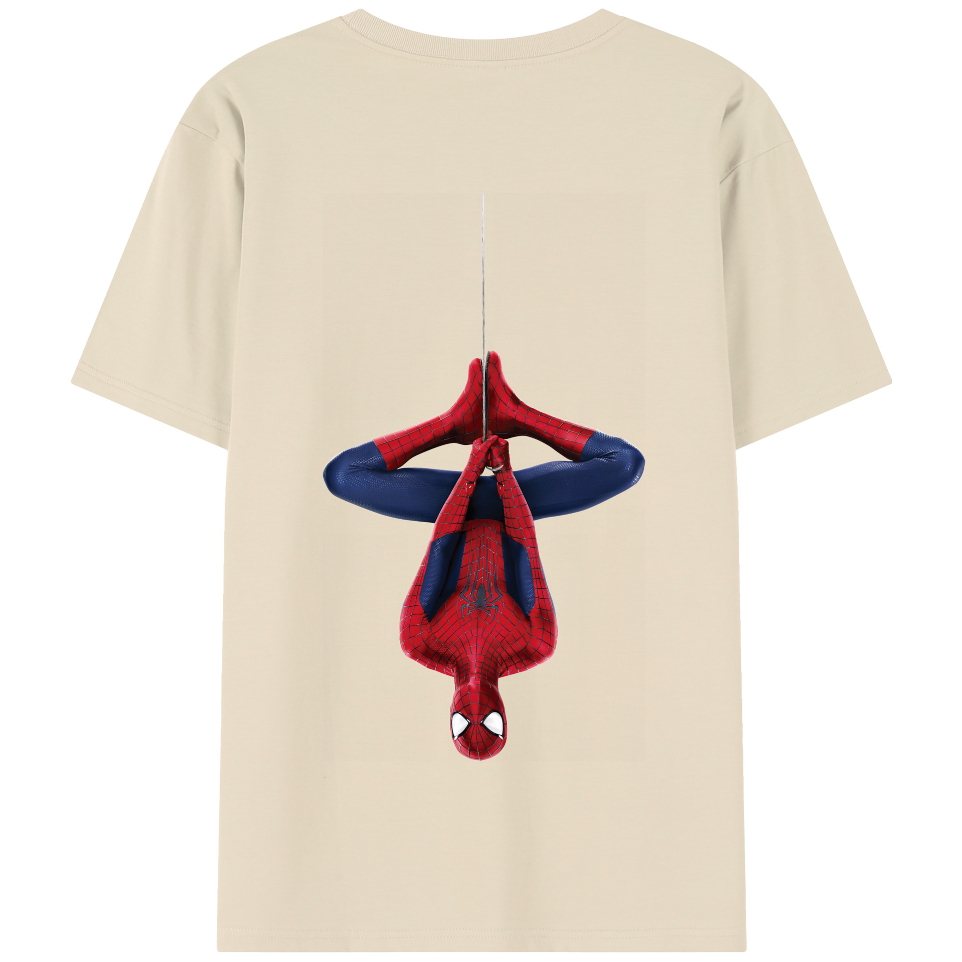 （画像用） Spider Man スパイダーマン 綿100％半袖Tシャツ（背面プリント）