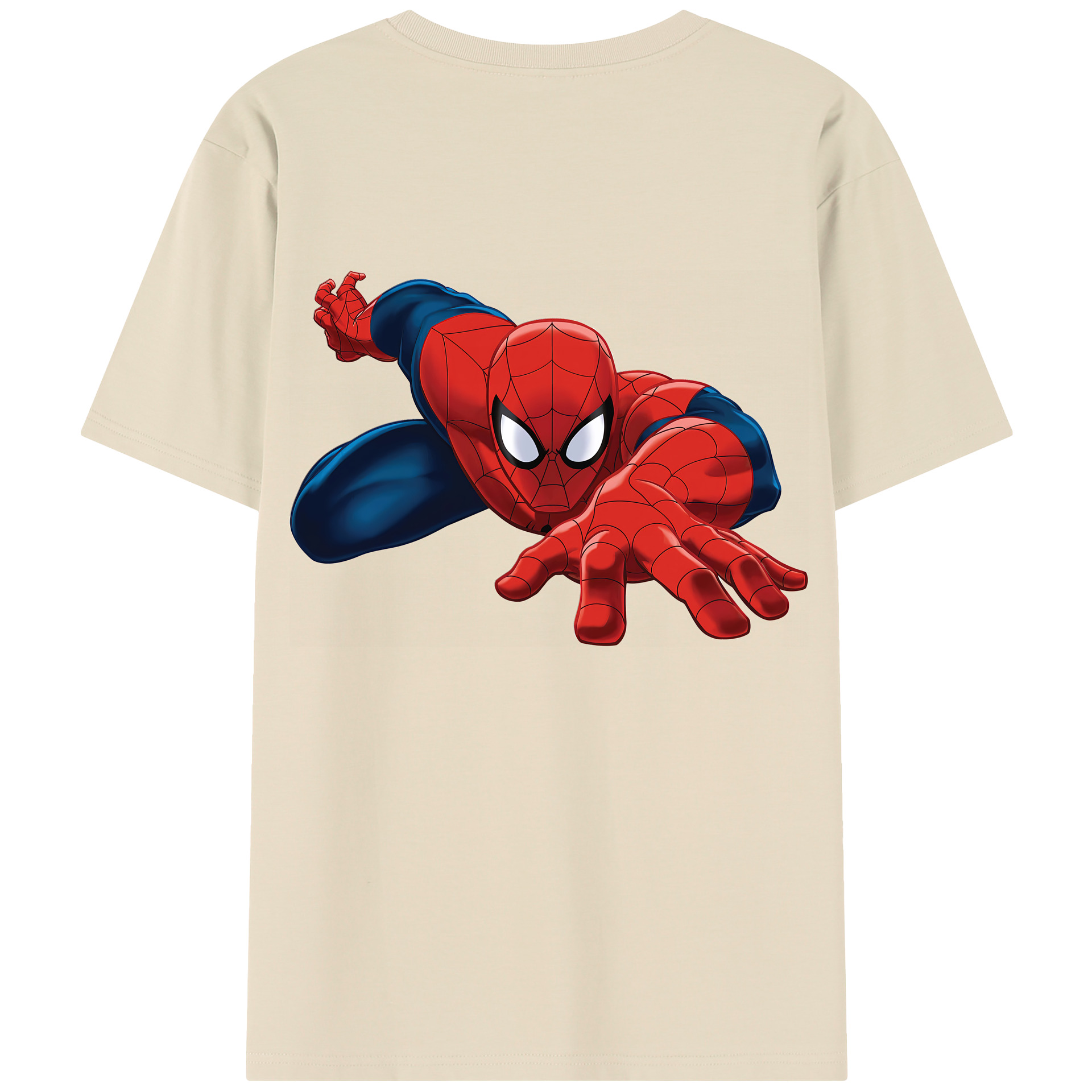 Spider Man スパイダーマン 綿100％半袖Tシャツ（背面プリント）