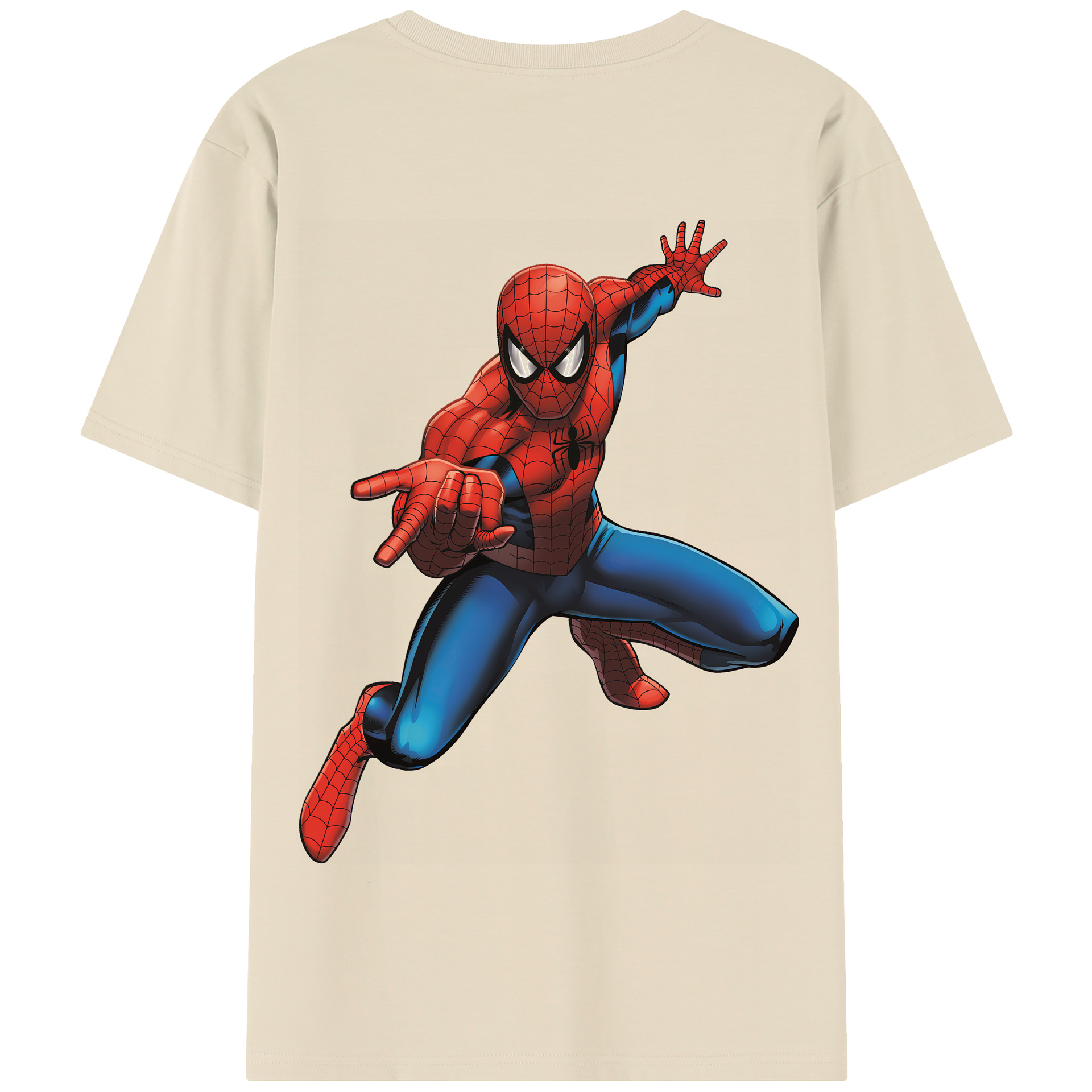 （画像用） Spider Man スパイダーマン 綿100％半袖Tシャツ（背面プリント）