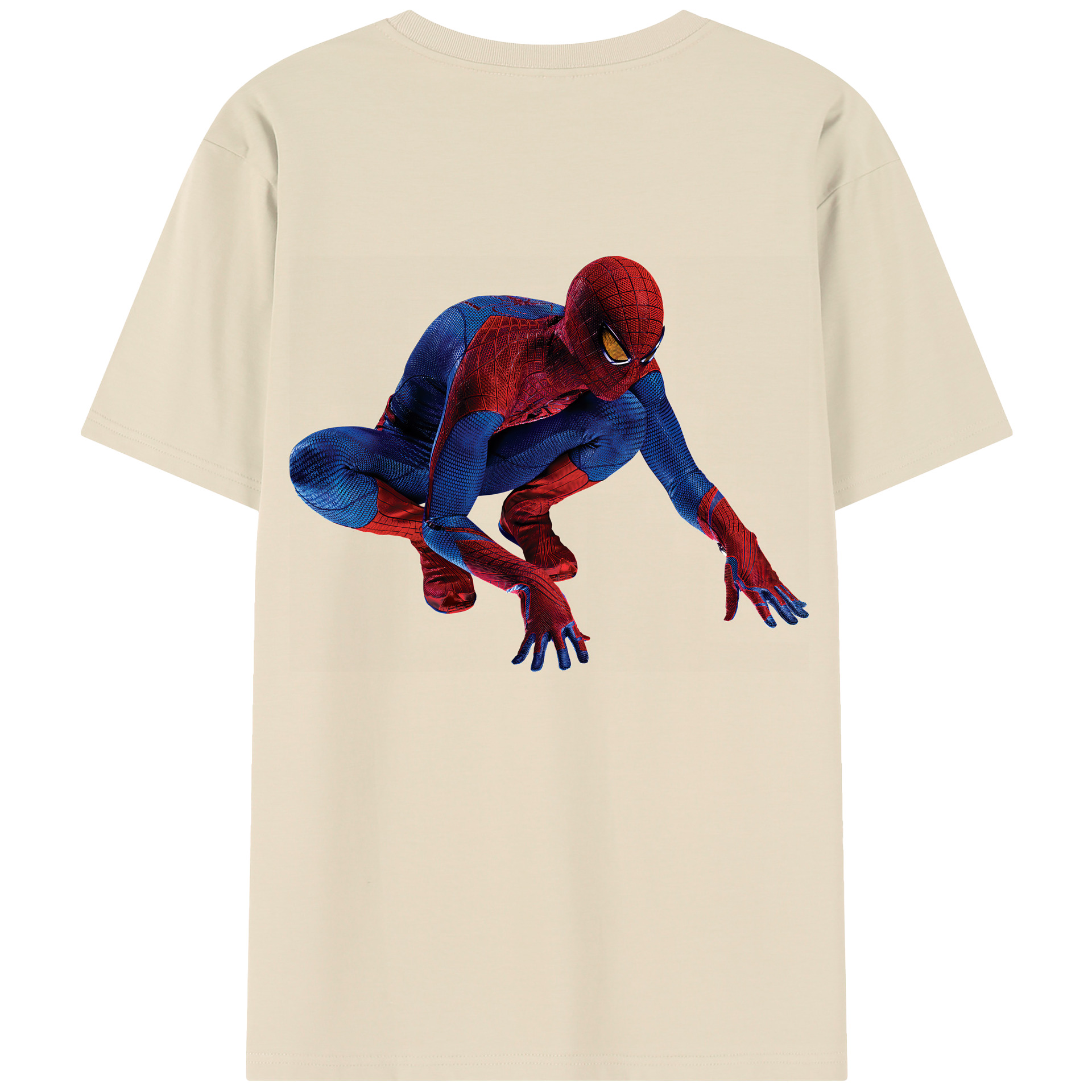 Spider Man スパイダーマン 綿100％半袖Tシャツ（背面プリント）