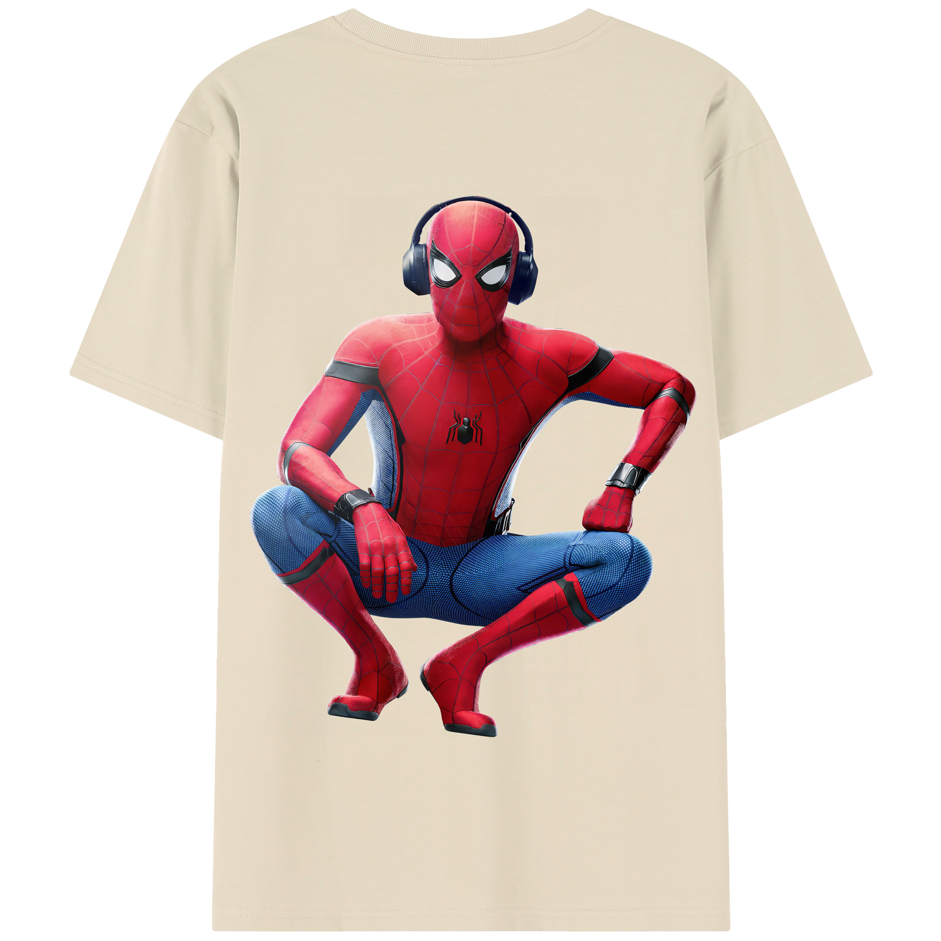 Spider Man スパイダーマン 綿100％半袖Tシャツ（背面プリント）